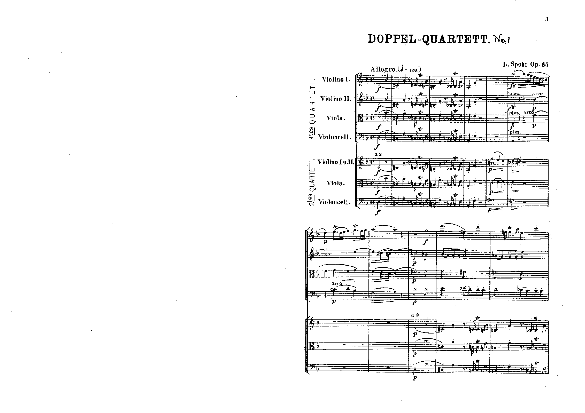 Double String Quartet No.1, Op.65 (Spohr, Louis) IMSLP