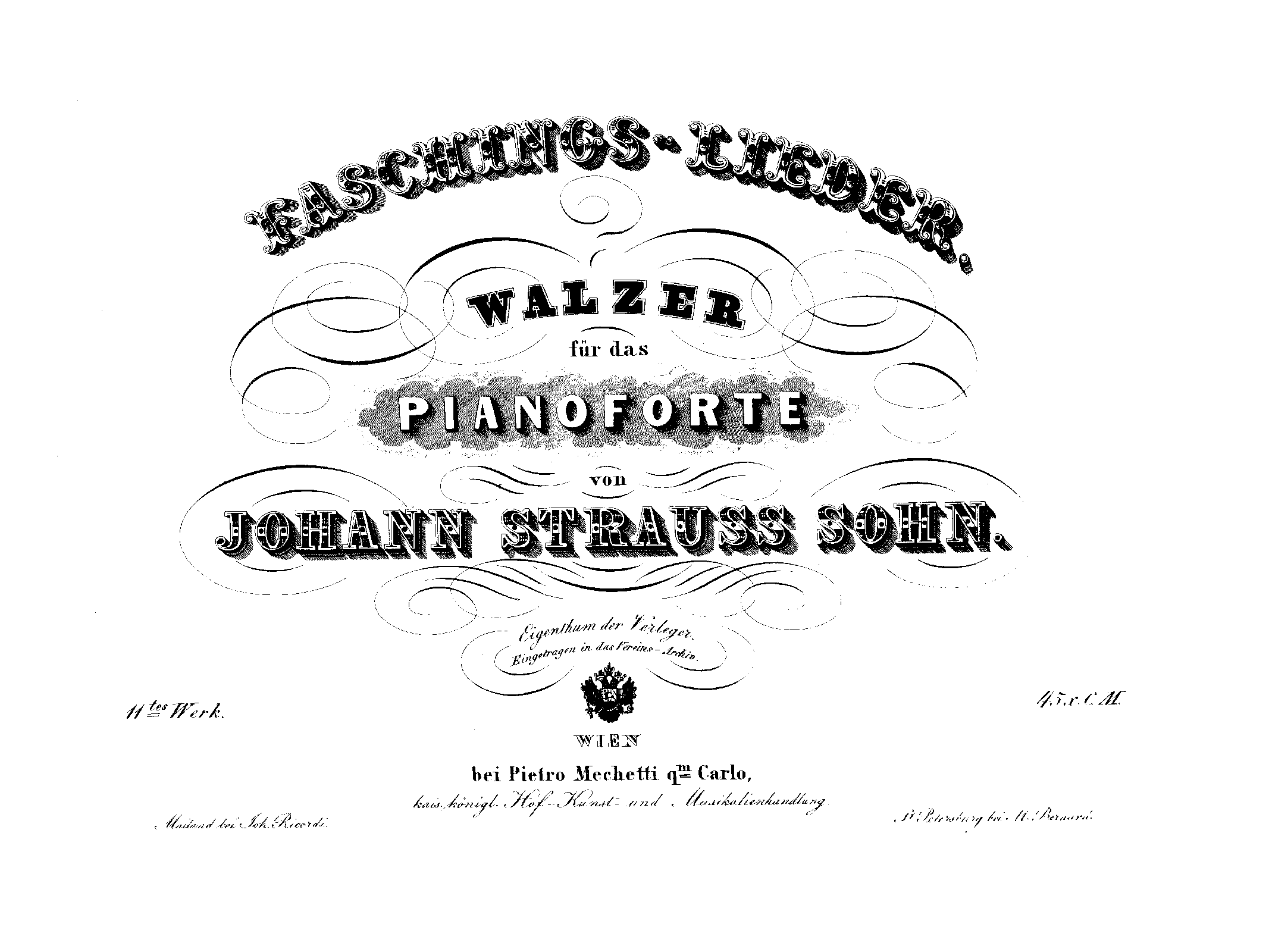 Faschings-Lieder Walzer, Op.11