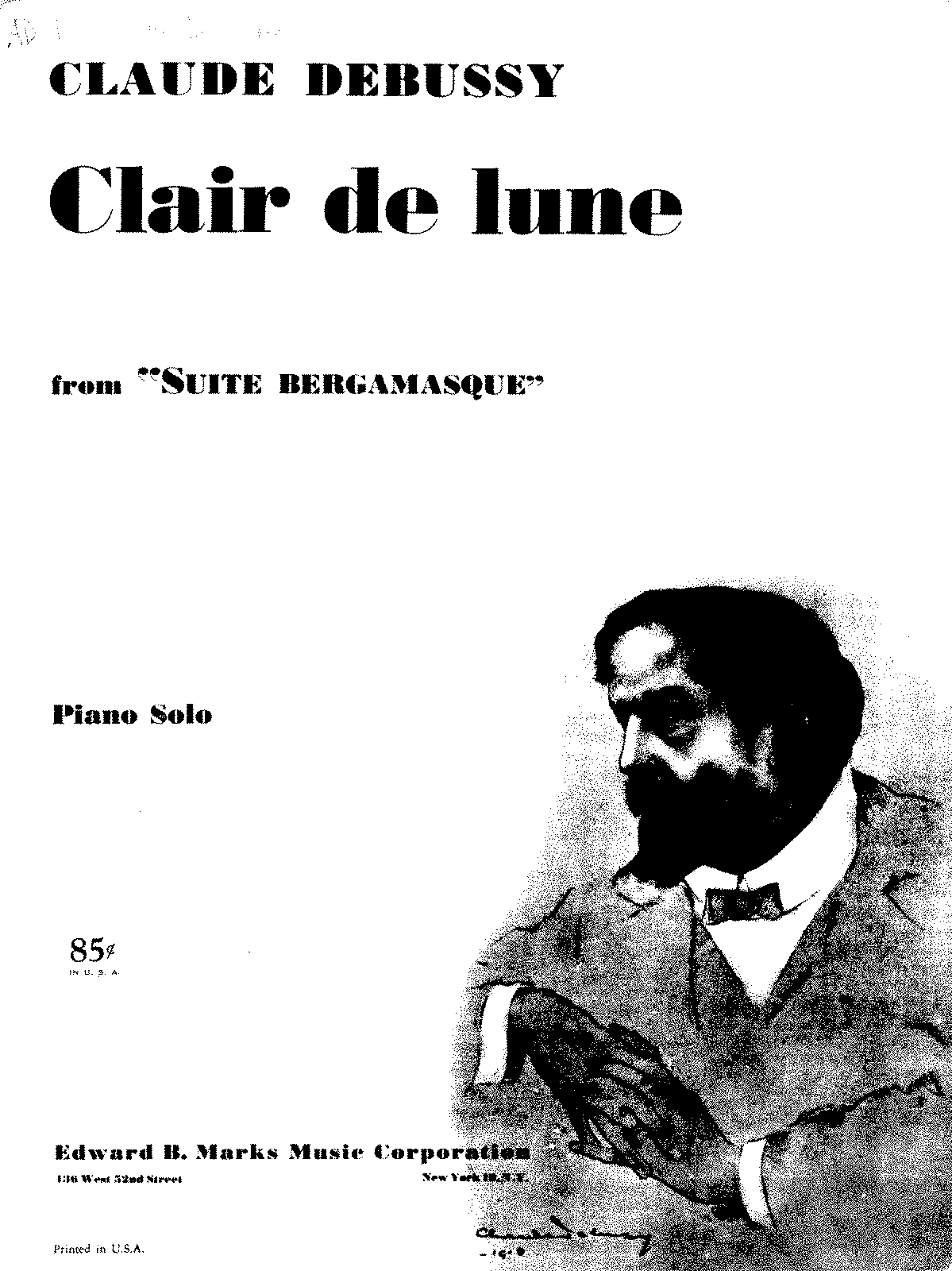Suite Bergamasque Debussy Claude Imslp Free Sheet Music Pdf Download