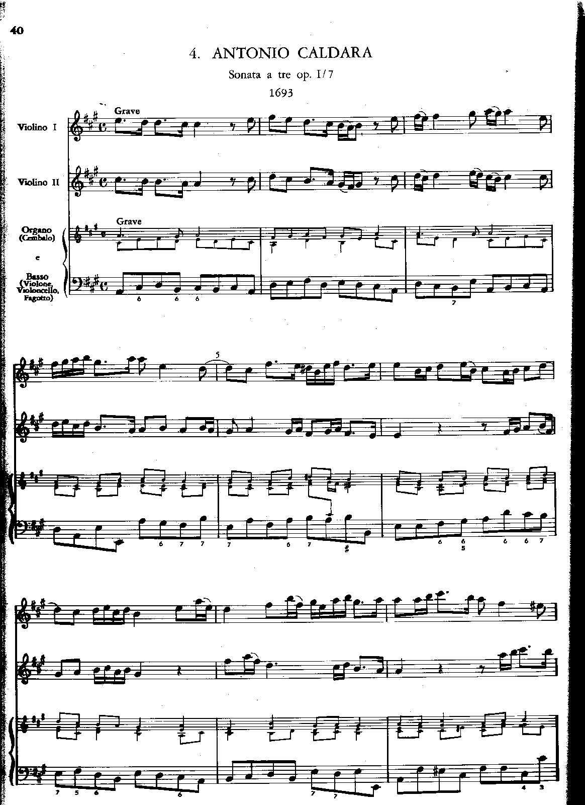 Trio Sonata in A major