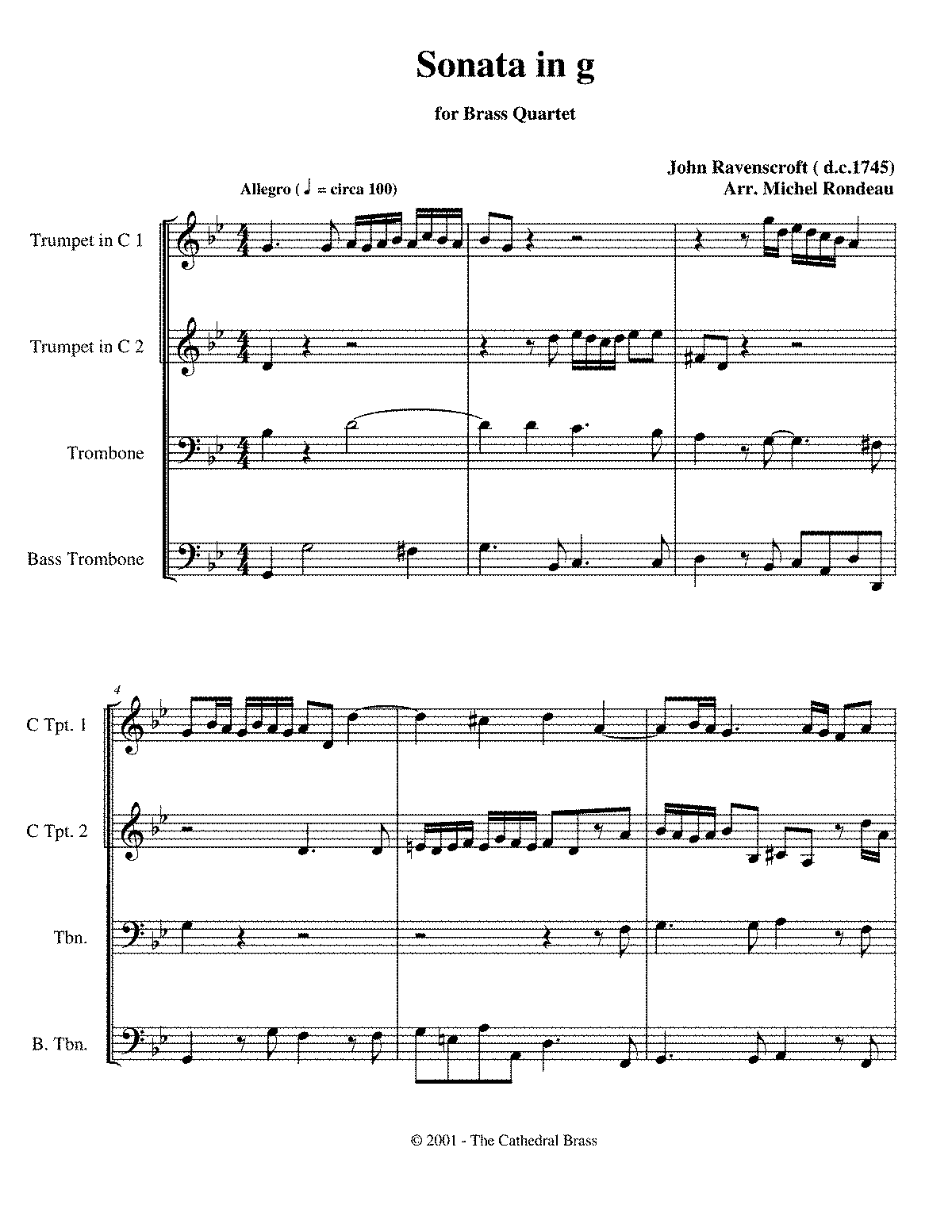 Trio Sonata In B Minor, Op.1 No.3 (Ravenscroft, John) - IMSLP: Free ...