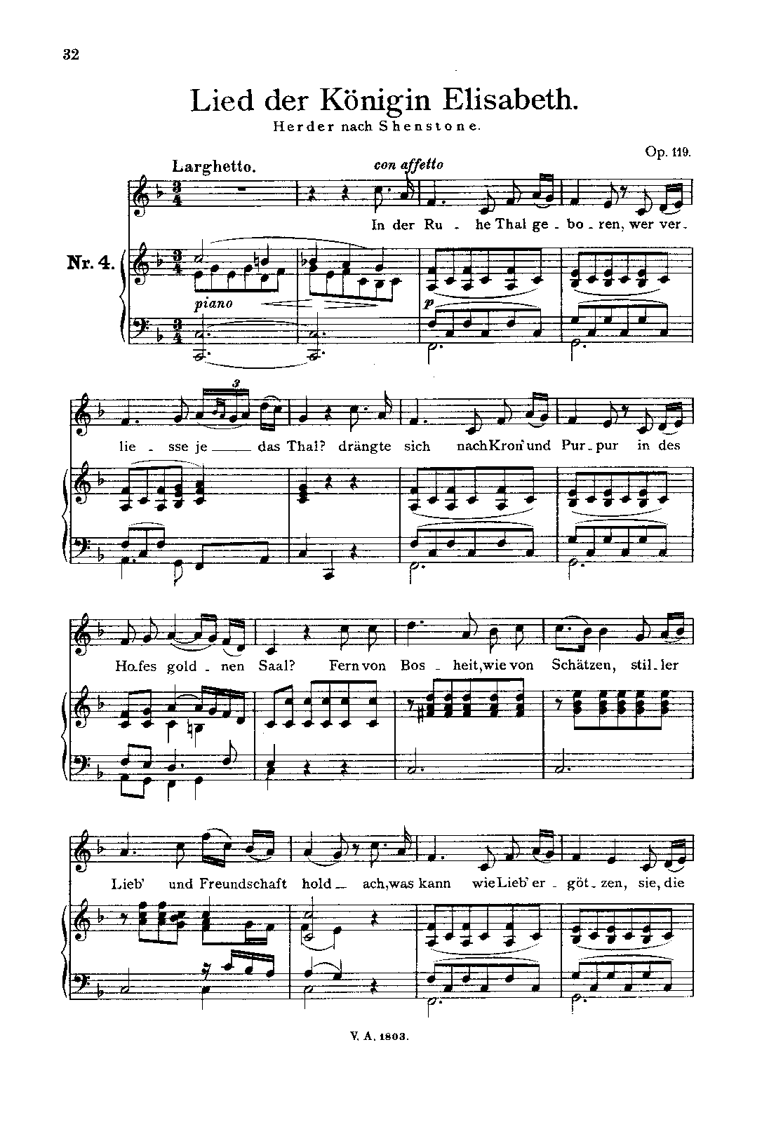 Lied der Königin Elisabeth, Op.119