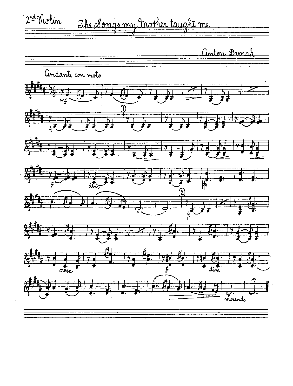File:PMLP87717-07. DVORAK - SONGS MY MOTHER TAUGHT ME, OP. 55.4 (B) 1 OF 2 - Violins II.pdf