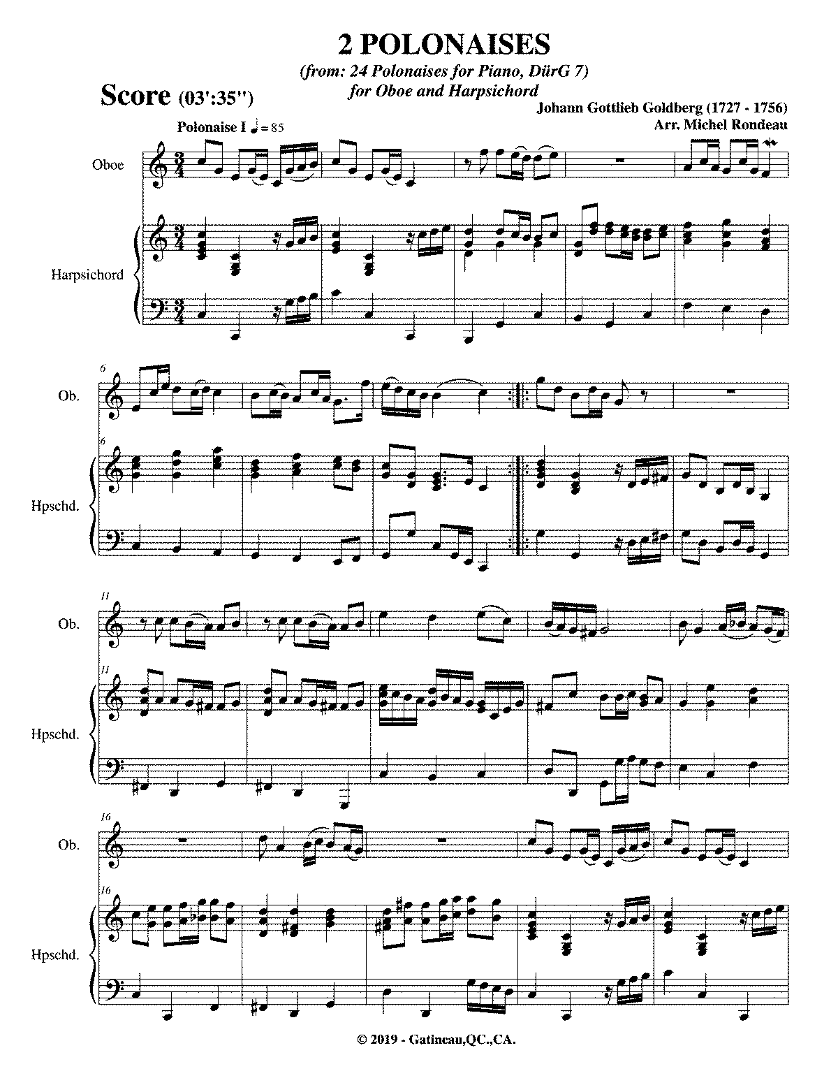 24 Polonaises, DürG 7 (Goldberg, Johann Gottlieb) - IMSLP