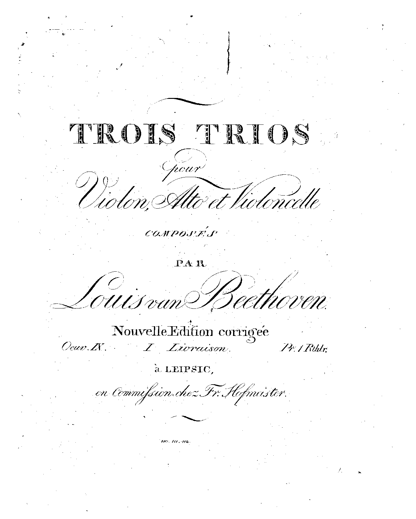 3 String Trios, Op.9 (Beethoven, Ludwig van) IMSLP Free Sheet Music
