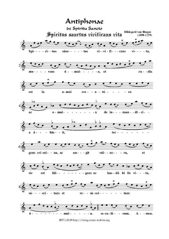 music sheet notes free Ordo IMSLP: Sheet  Symphonia (Hildegard) Free et  virtutum