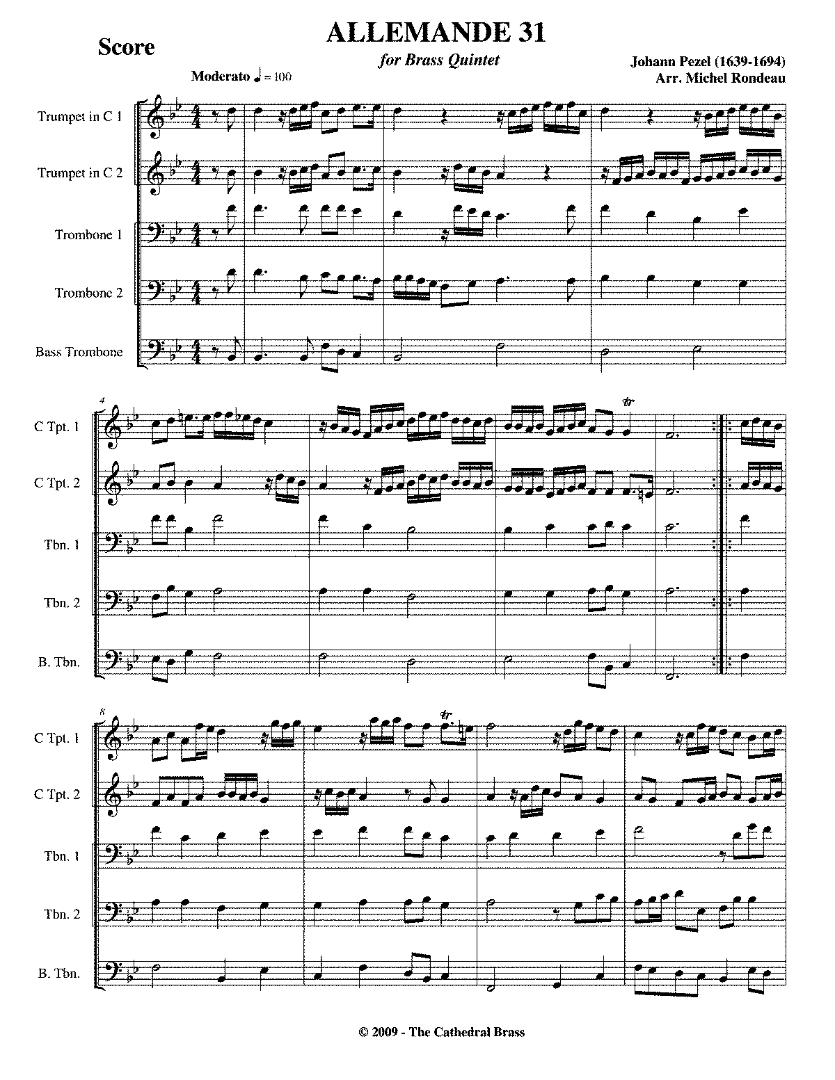 Fünff-stimmigte blasende Music, No.31 (Pezel, Johann Christoph) - IMSLP