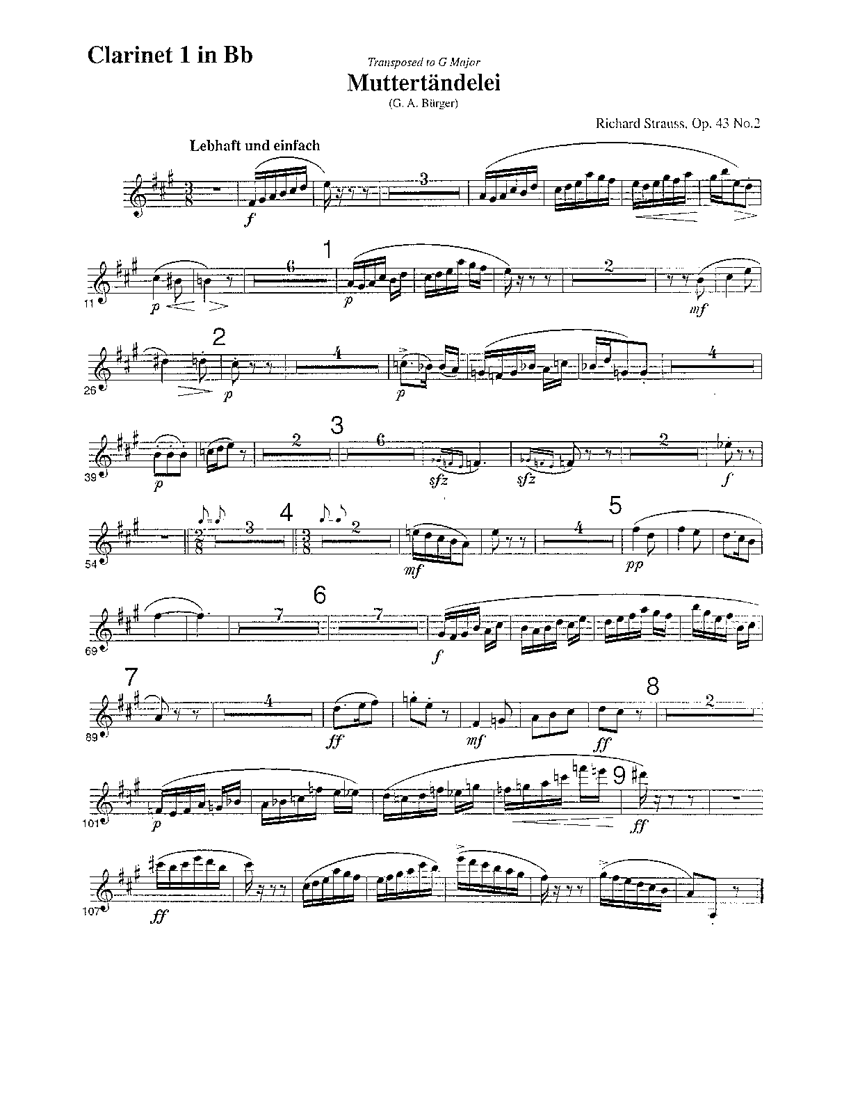 File:PMLP93953-Strauss Muttertändelei (G major), Op.43 No.2 - Clarinet 1-2 (Bb).pdf