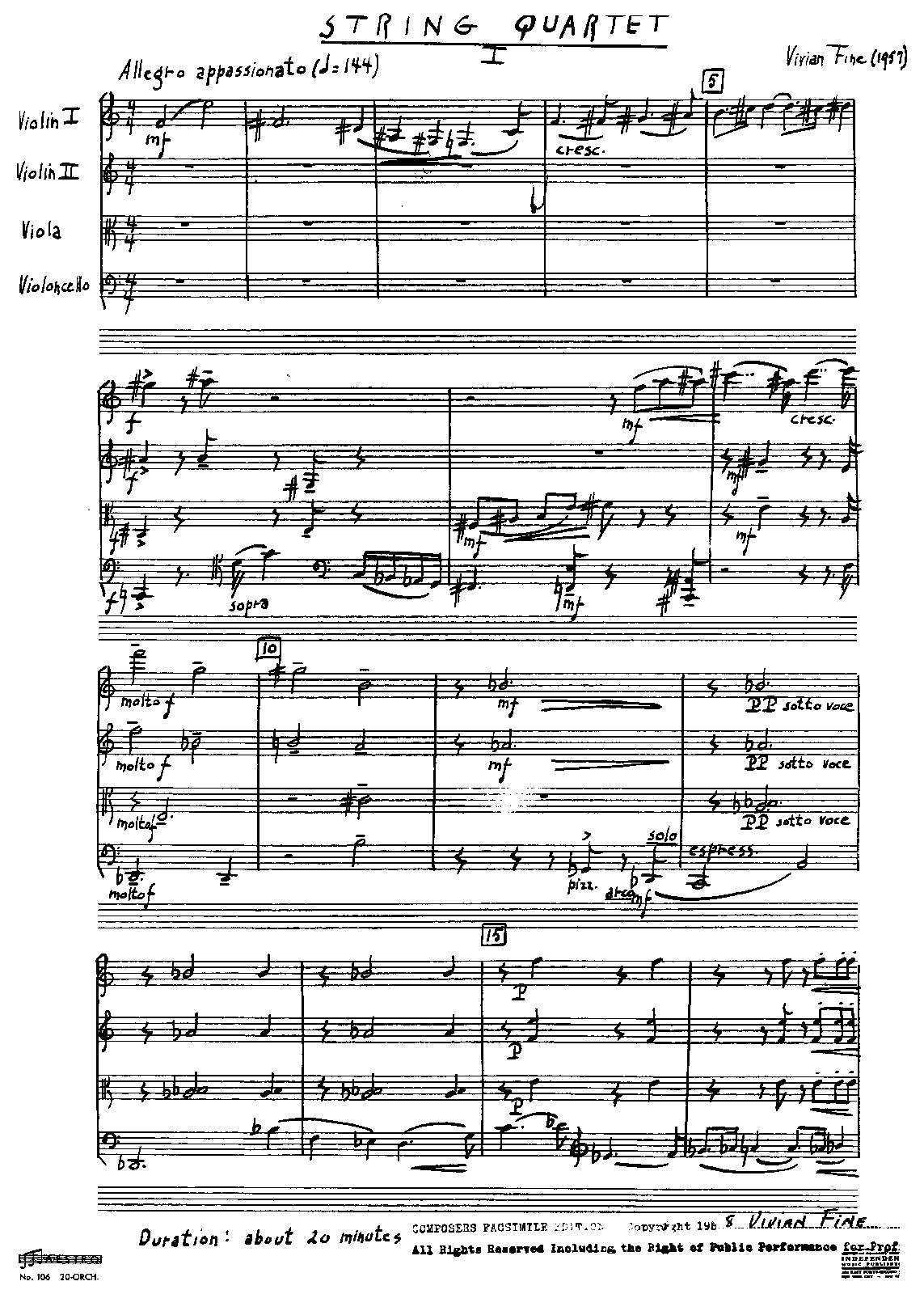 String Quartet (Fine, Vivian) IMSLP