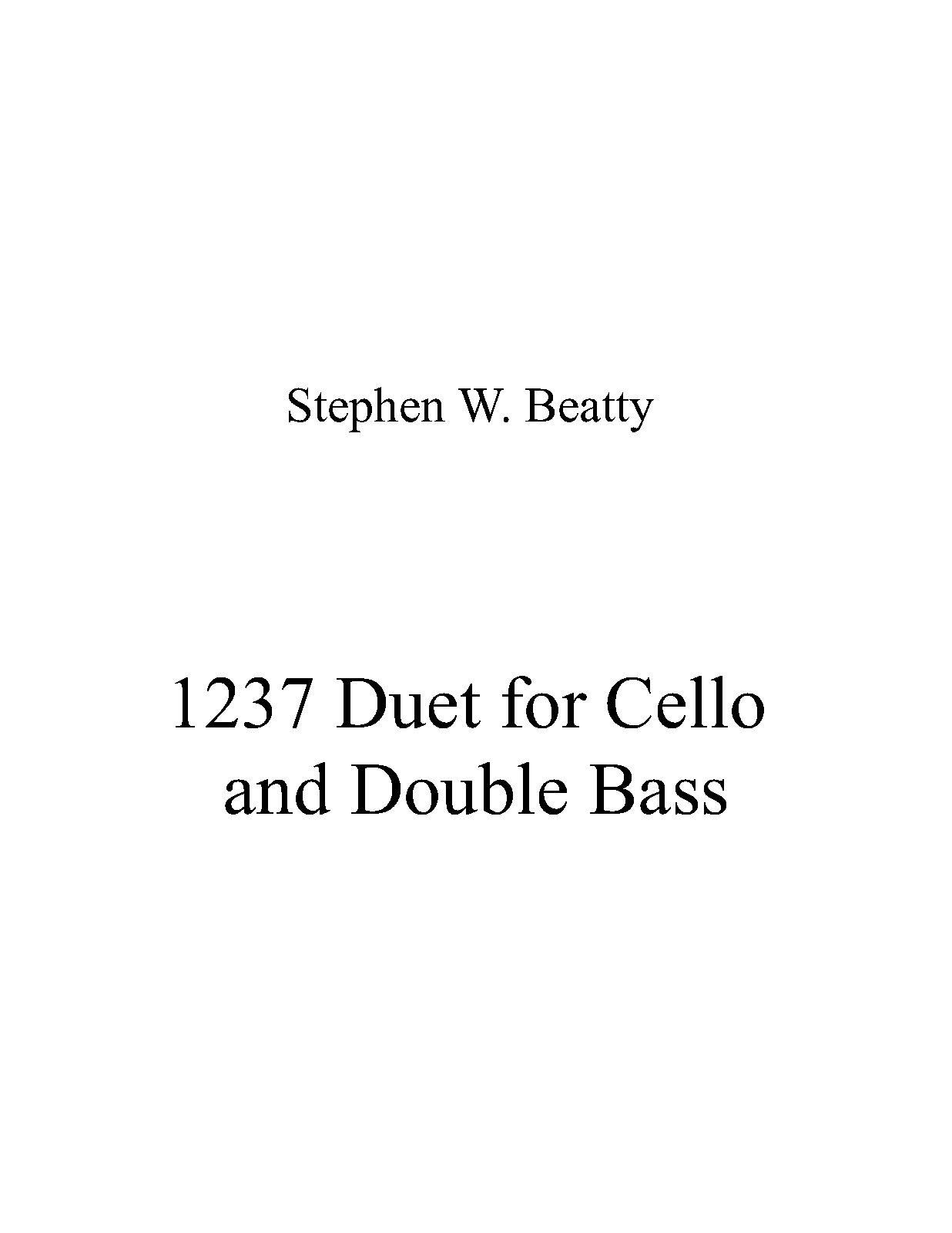 Duet for Cello and Double Bass, Op.1237 (Beatty, Stephen W.) IMSLP
