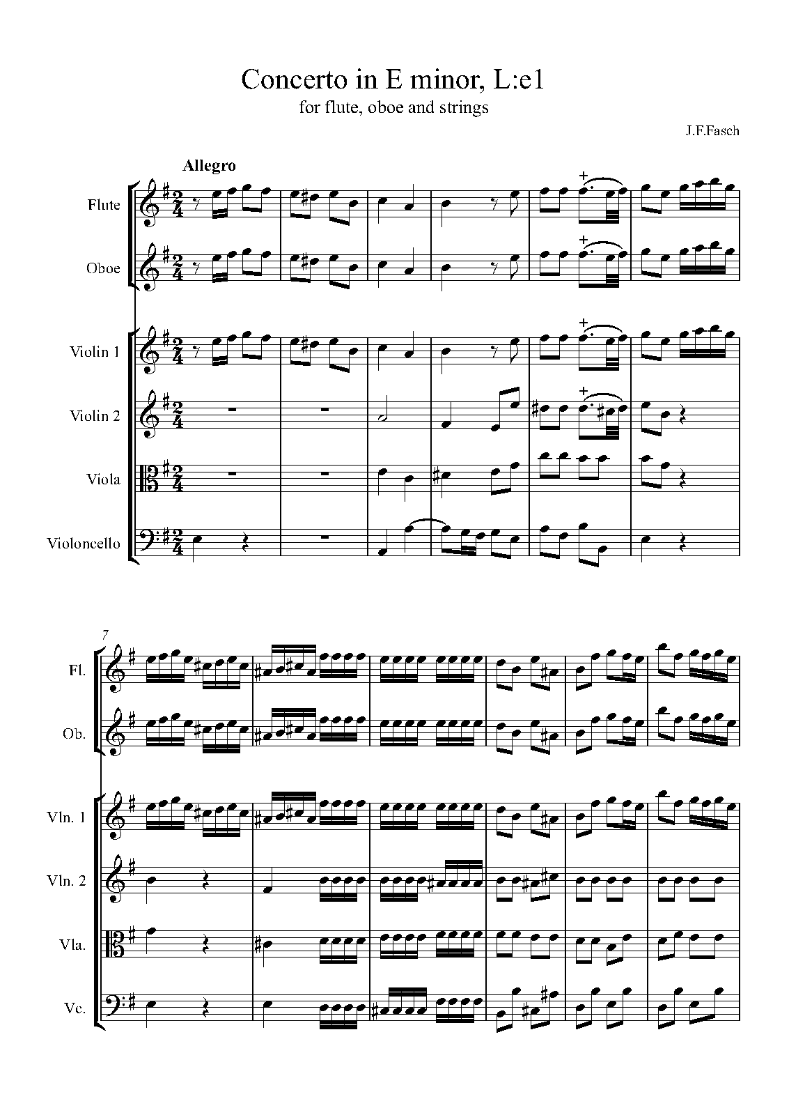 Concerto for Flute and Oboe, FaWV Le1 (Fasch, Johann Friedrich) IMSLP