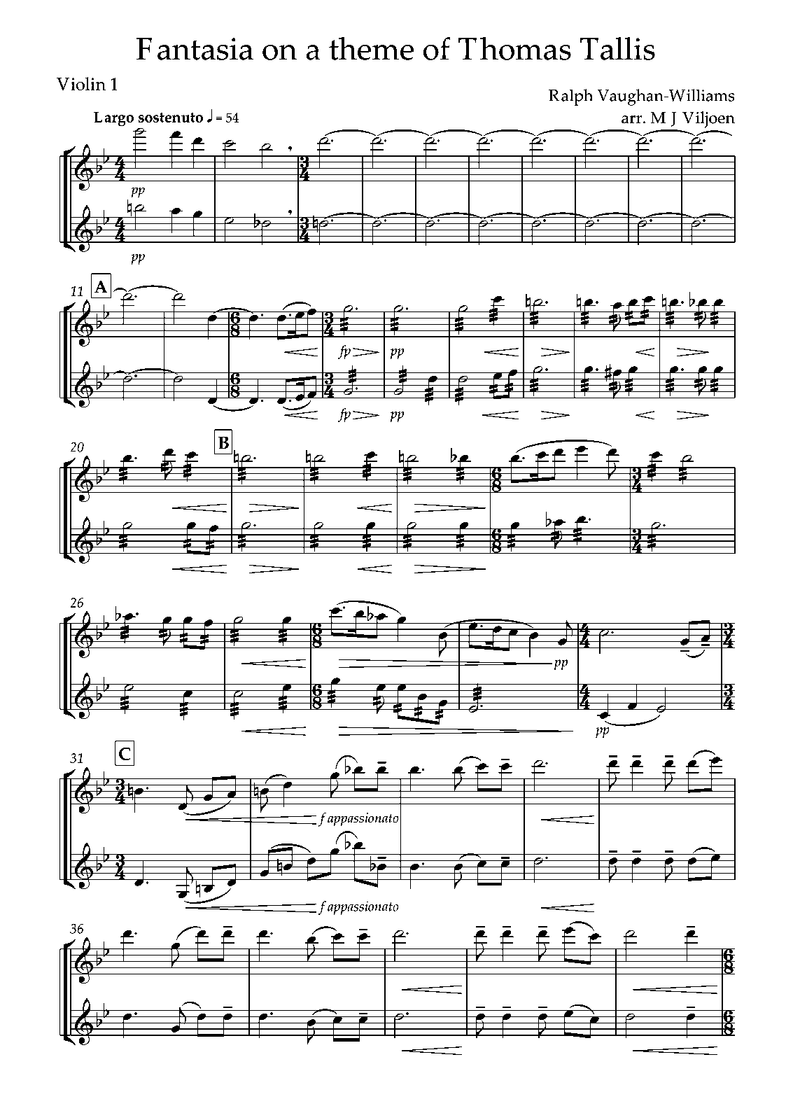 Fantasia on a Theme by Thomas Tallis (Vaughan Williams, Ralph) IMSLP Free Sheet Music PDF