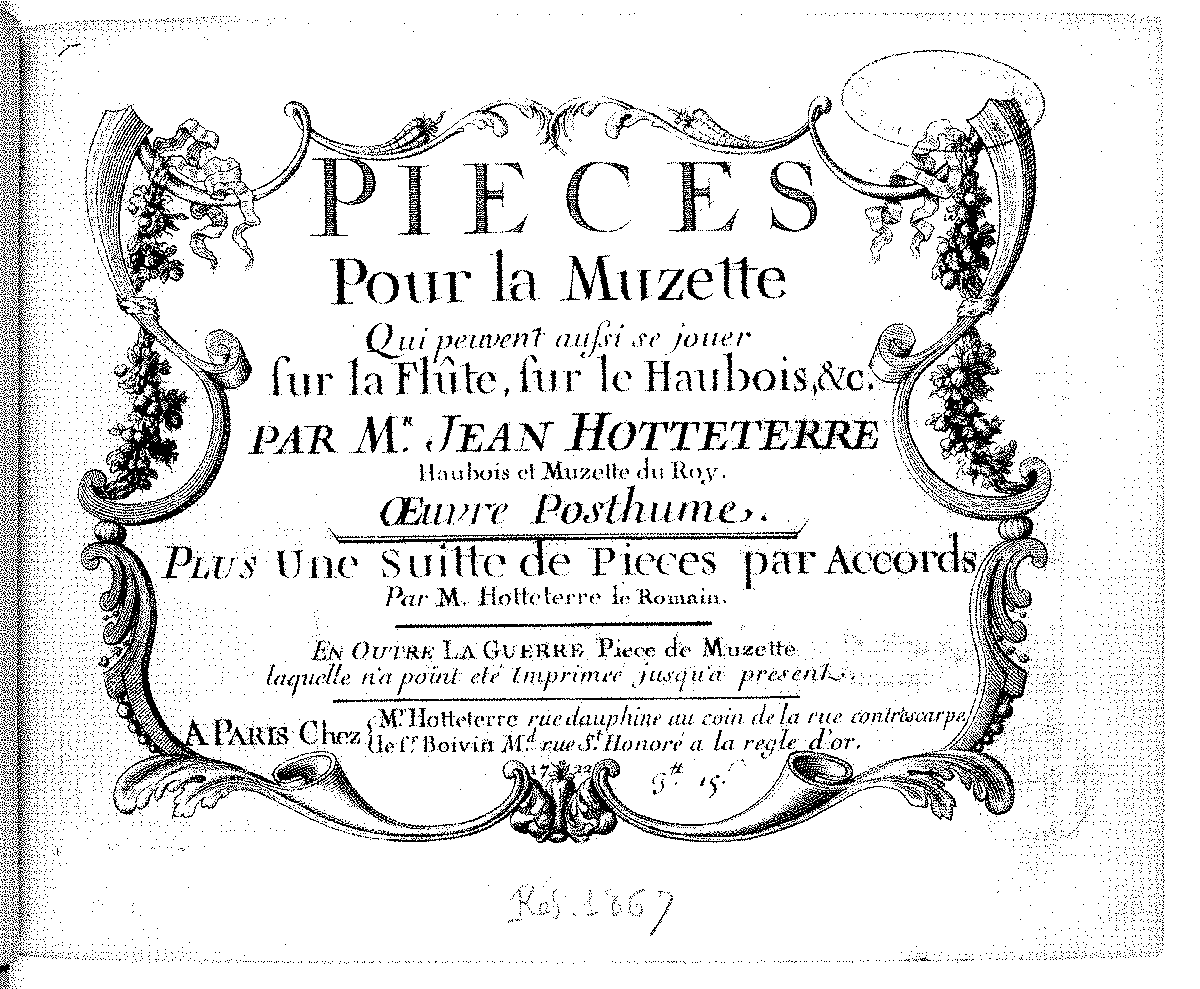 Pièces pour la muzette (Hotteterre, Jean) - IMSLP