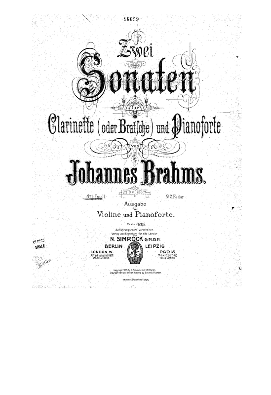 Sonata No.1, Op.120 No.1 (Brahms, Johannes) IMSLP Free