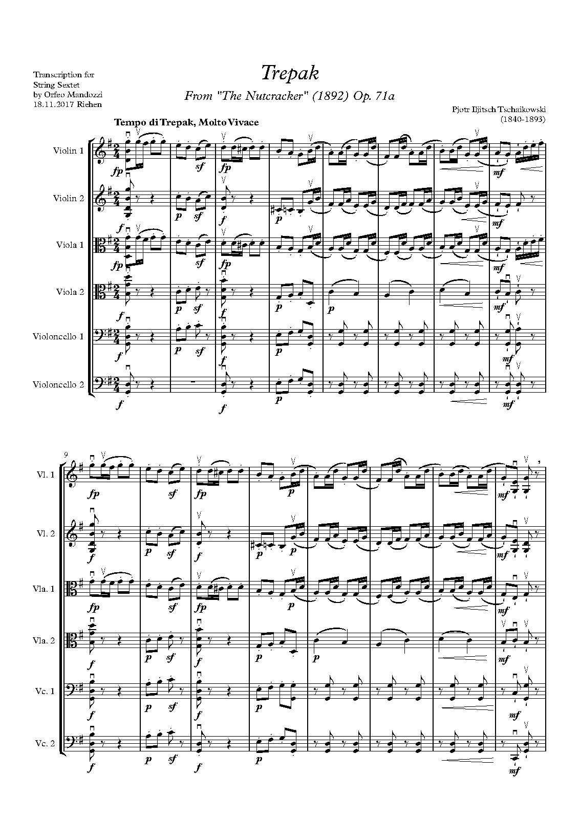 The Nutcracker (suite), Op.71a (Tchaikovsky, Pyotr) IMSLP Free Sheet