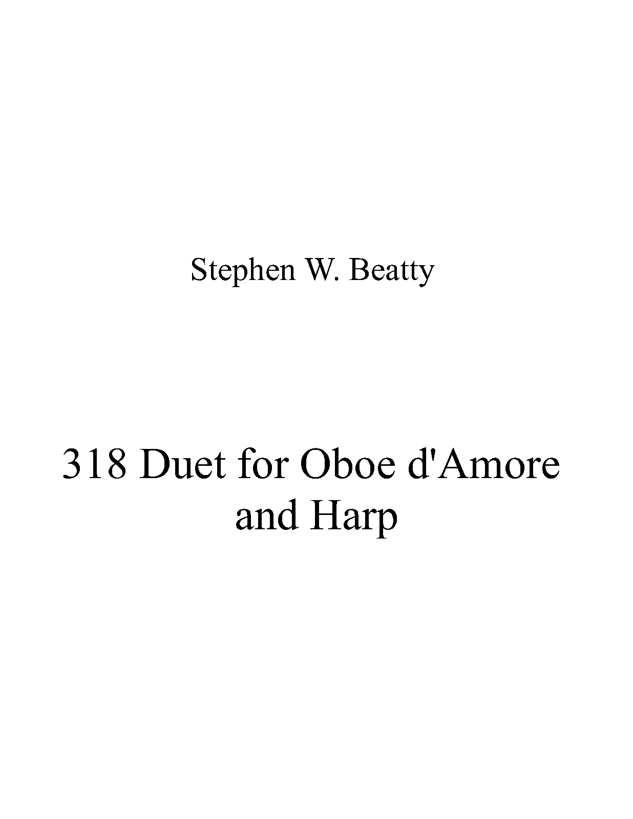 Duet for Oboe d'amore and Harp, Op.318 (Beatty, Stephen W.) IMSLP