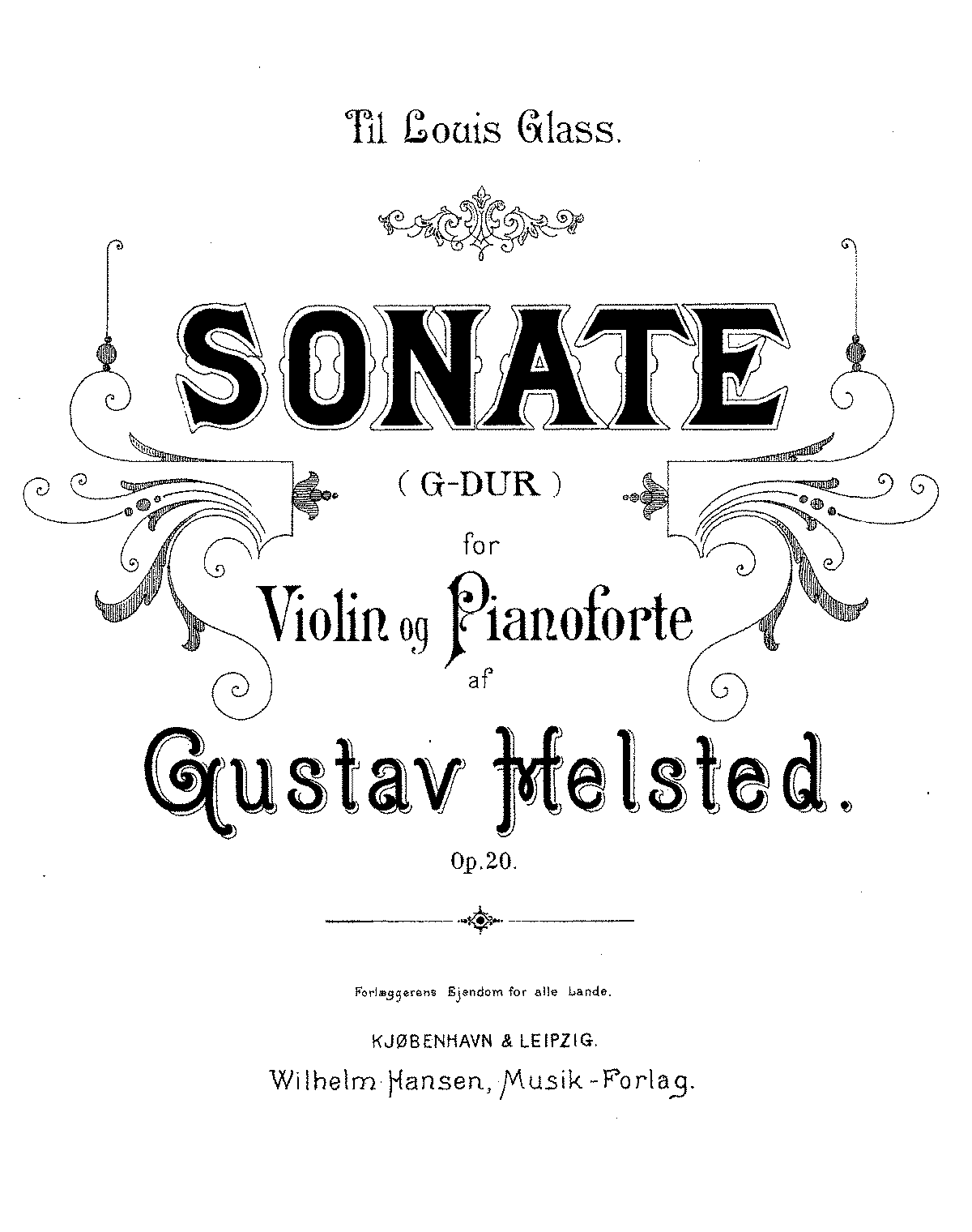 Violin Sonata No.2, Op.20 (Helsted, Gustav) - IMSLP