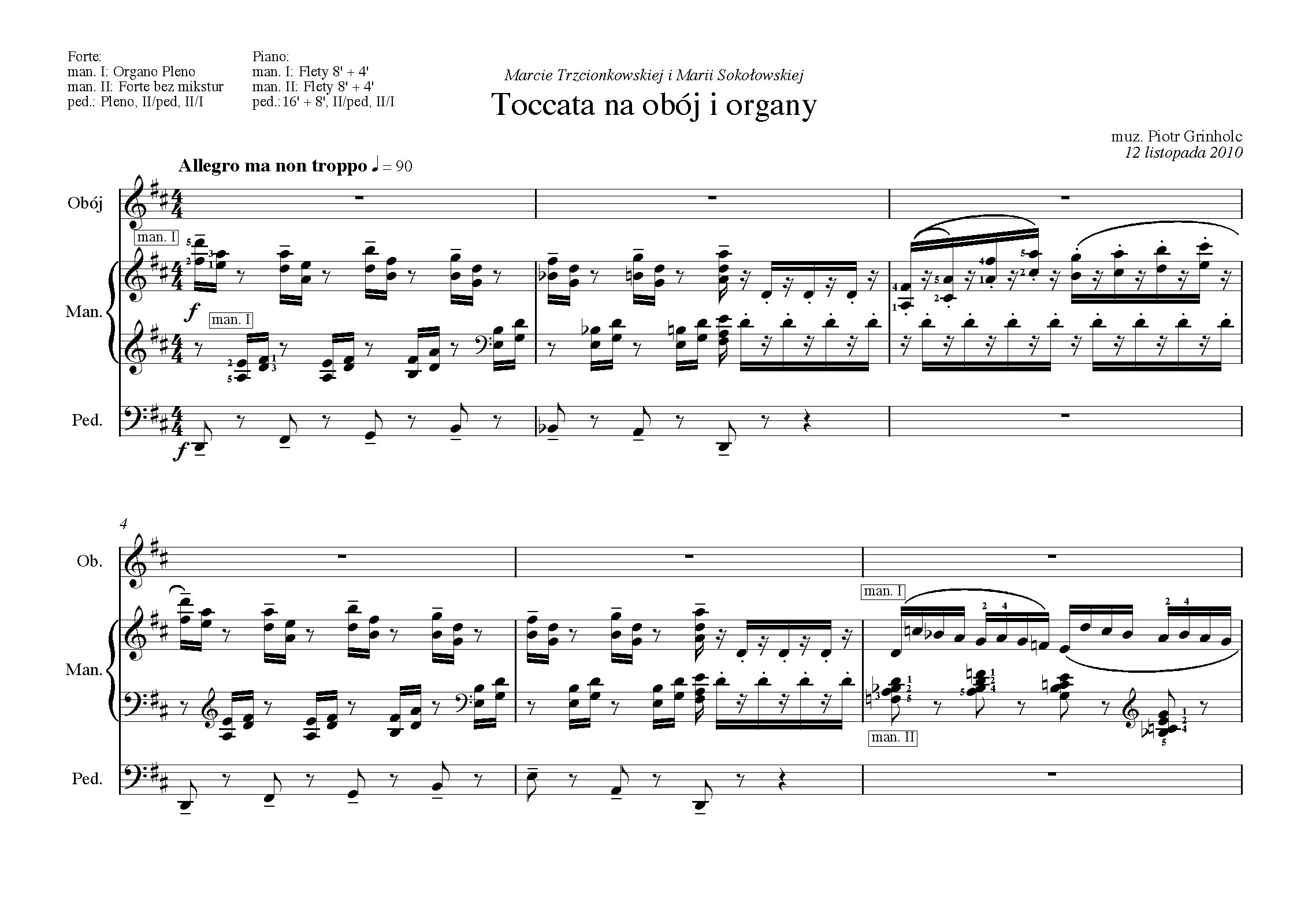 Toccata for Oboe and Organ (Grinholc, Piotr Fryderyk) IMSLP