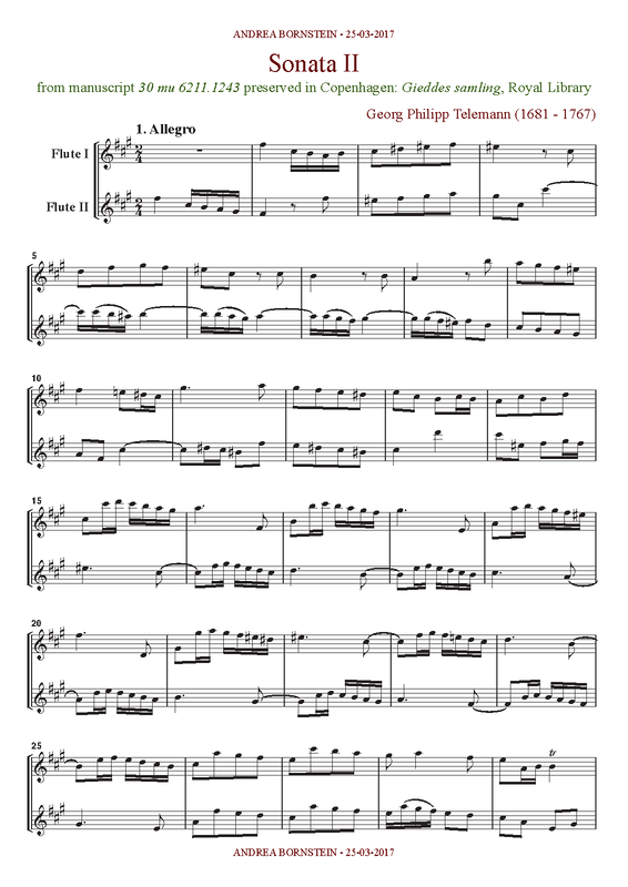 Duet for 2 Flutes, TWV 42fis1 (Telemann, Philipp) IMSLP