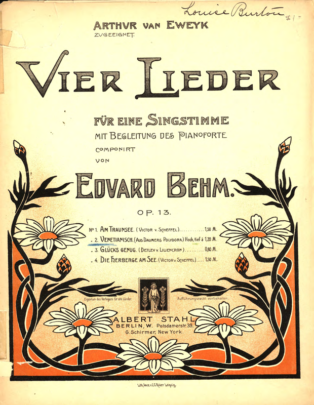 Lieder, Op.13 (Behm, Eduard) IMSLP