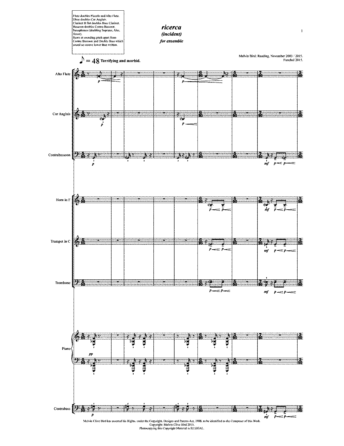 Ricerca (bird, Melvin Clive) - Imslp