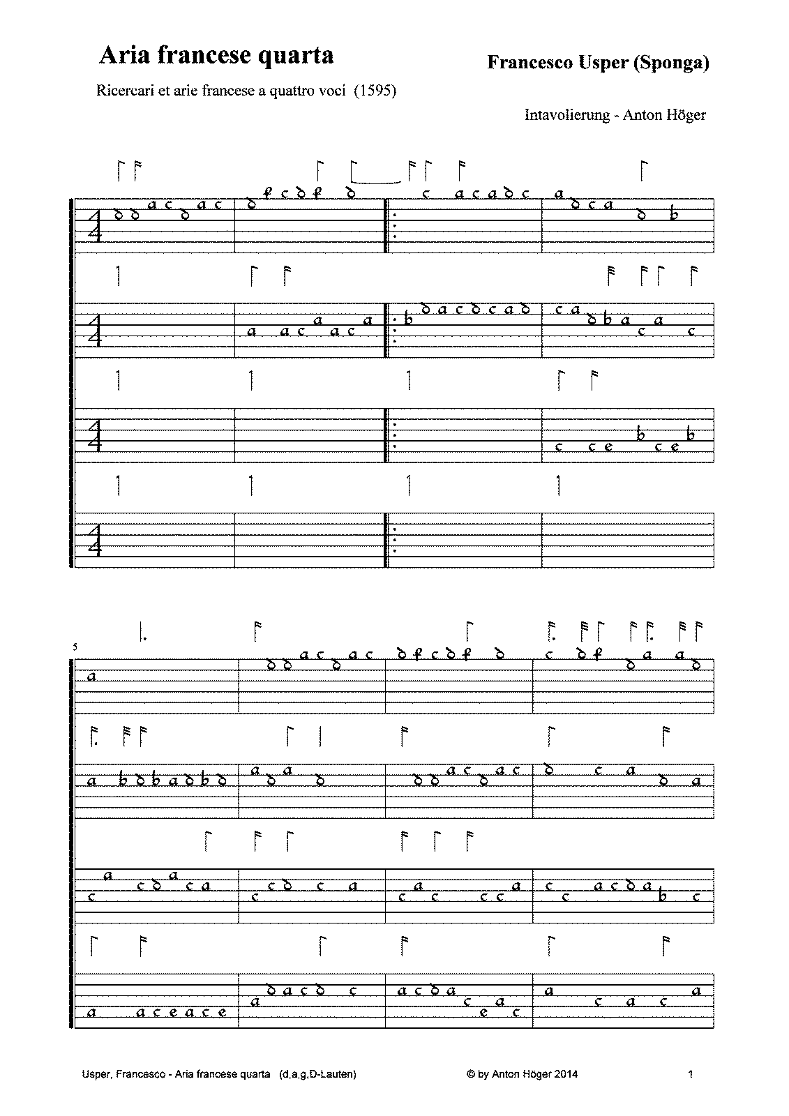 Aria francese quarta (Usper, Francesco) - IMSLP