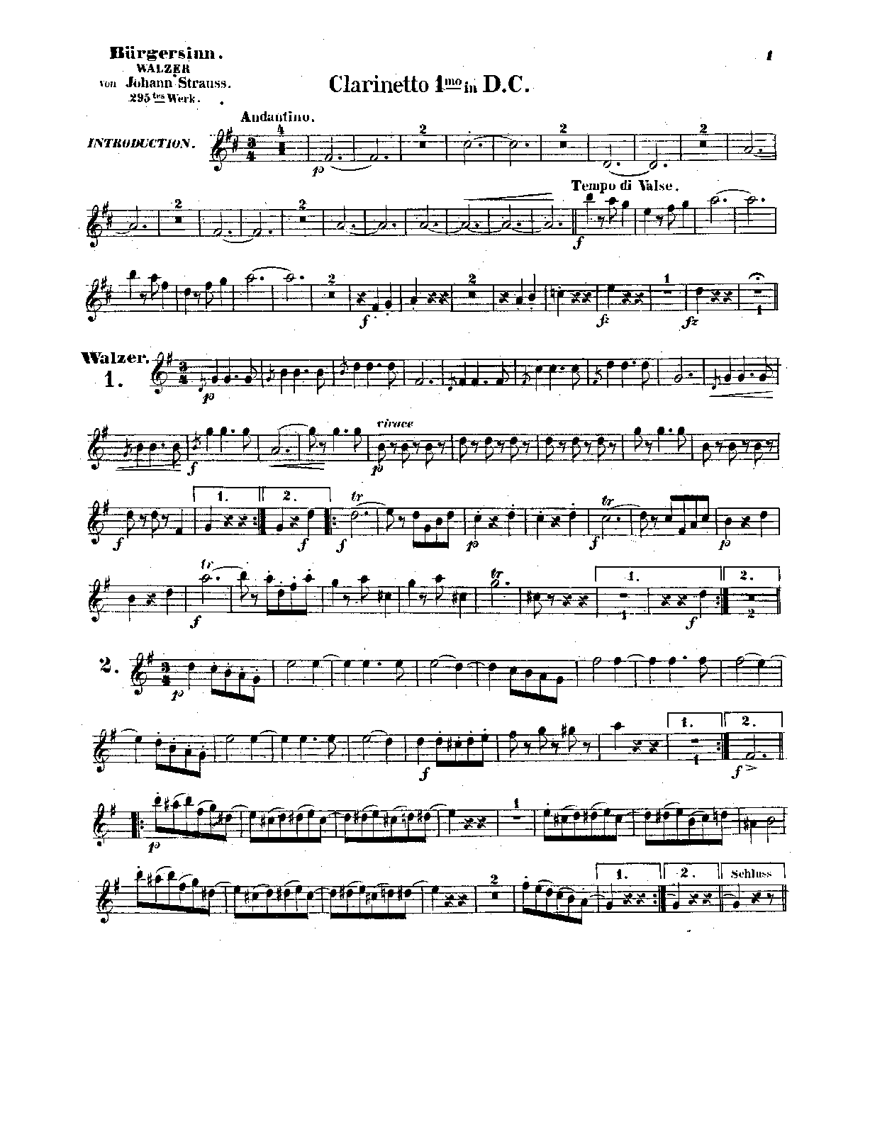 File:PMLP478581-Strauss Jr. Bürgersinn Walzer, Op.295 - Clarinet 1 (D,C), 2 (A,C).pdf
