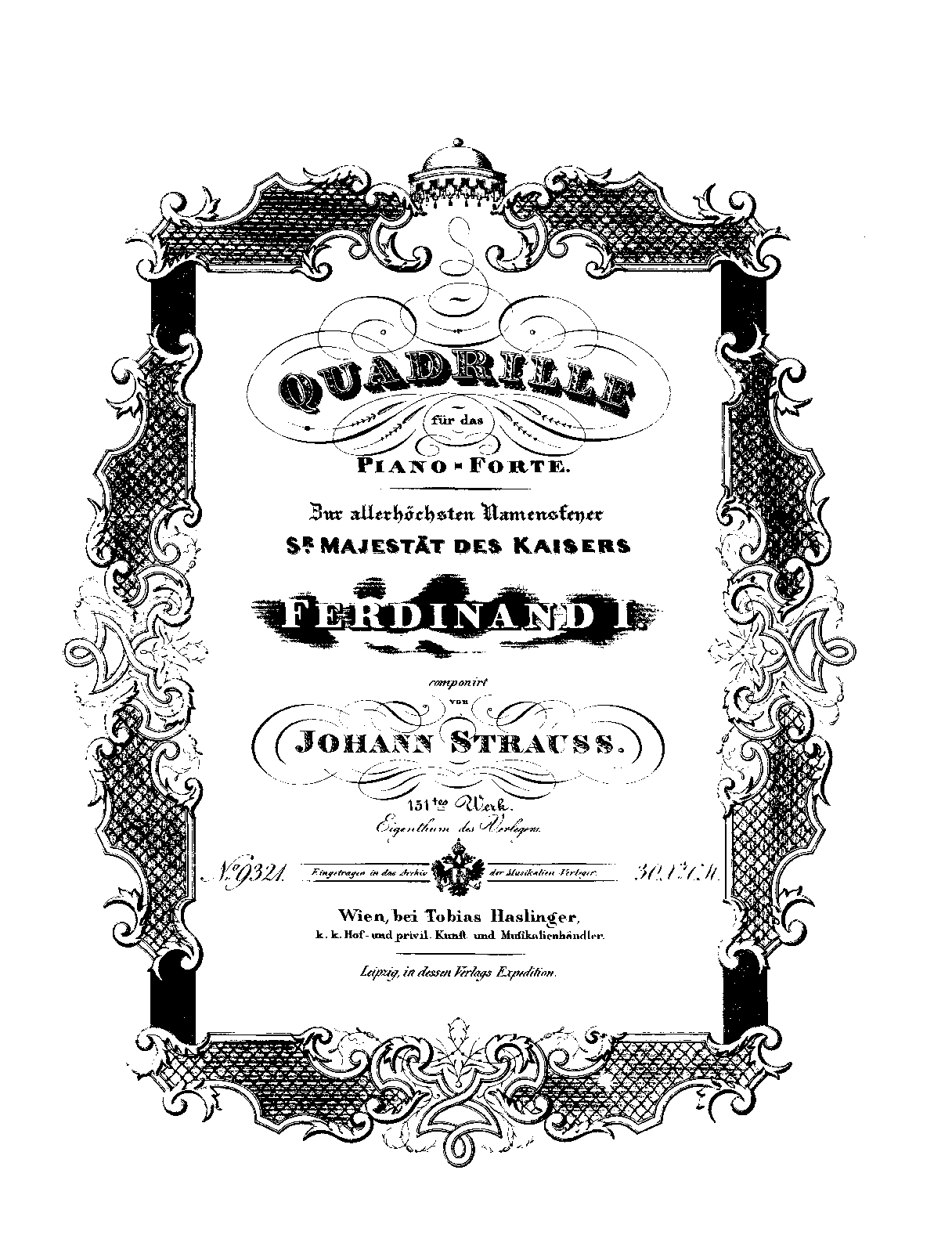 Ferdinand-Quadrille, Op.151