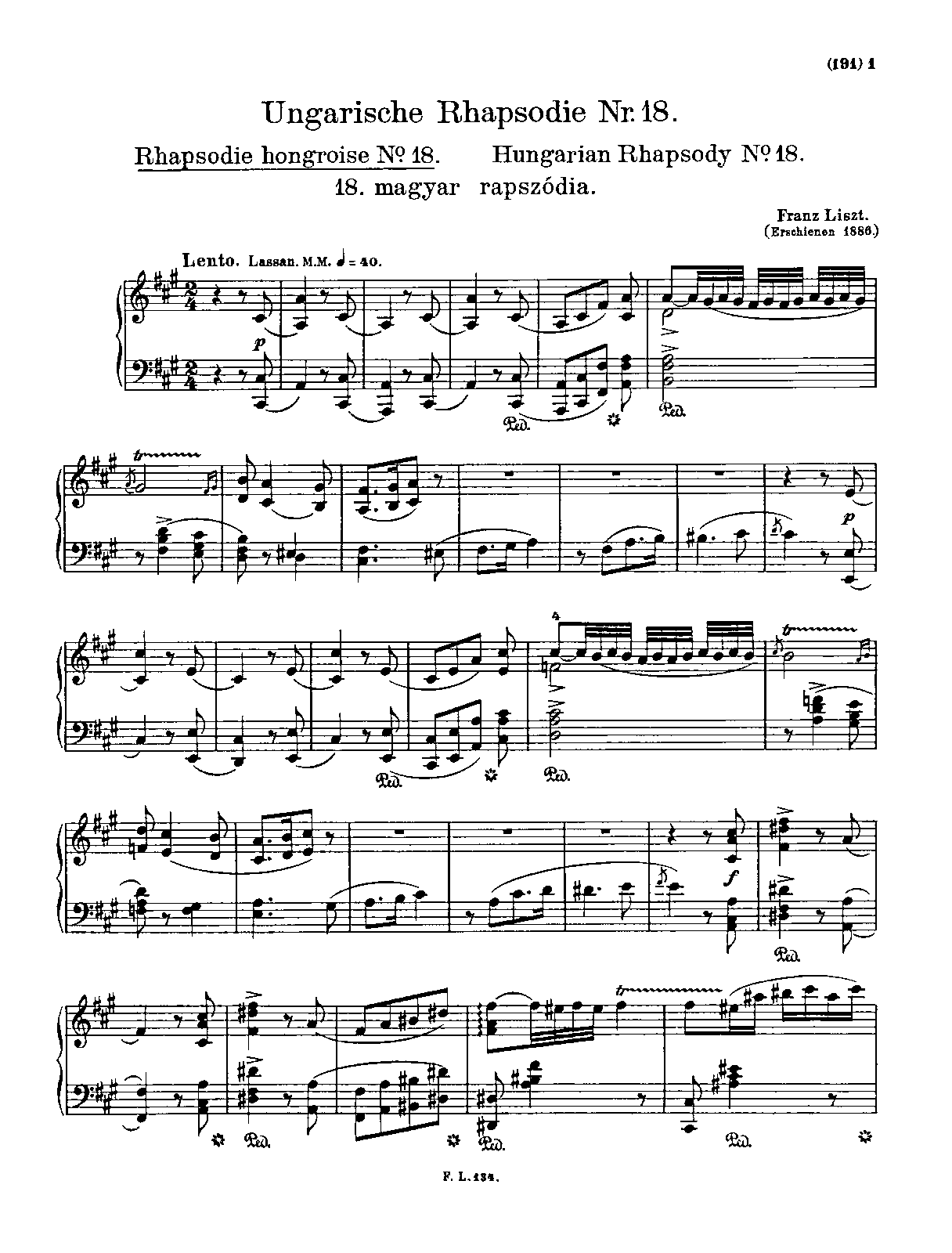 Hungarian Rhapsody No.18