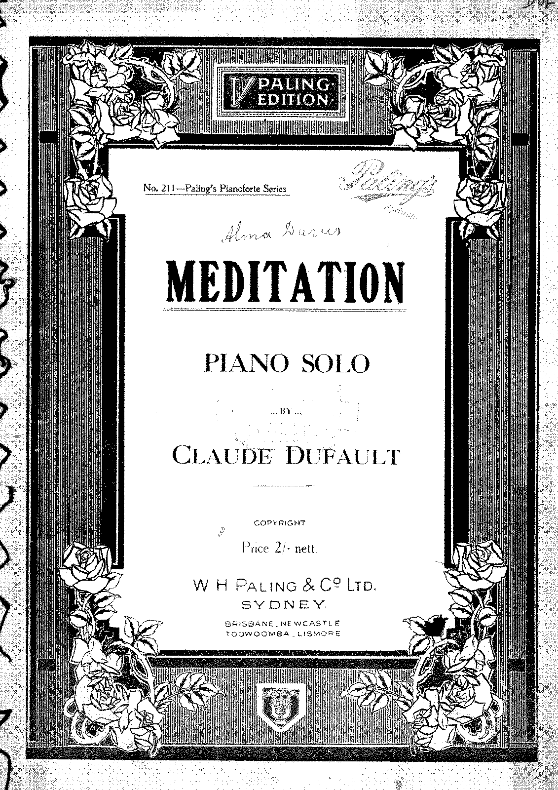 Meditation, Op.10 (Dufault, Claude) - IMSLP: Free Sheet Music PDF Download