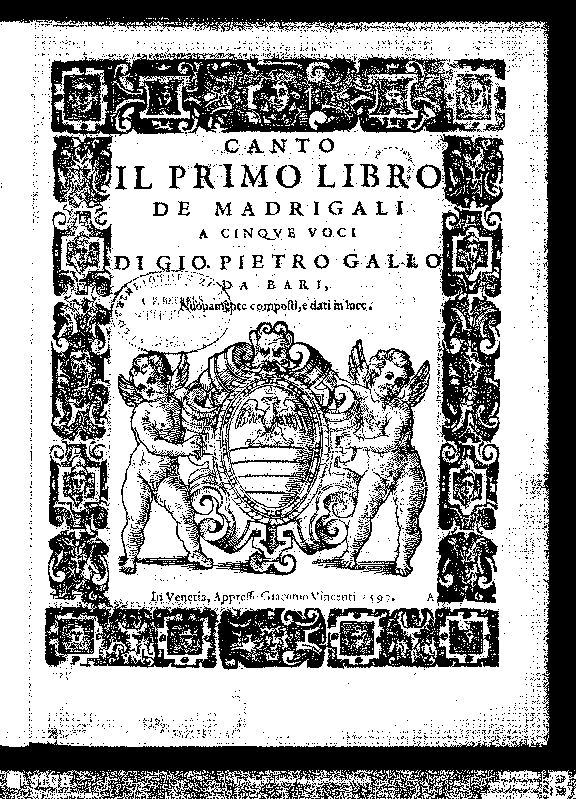 Madrigali A 5, Libro 1 (gallo, Giovanni Pietro) - Imslp