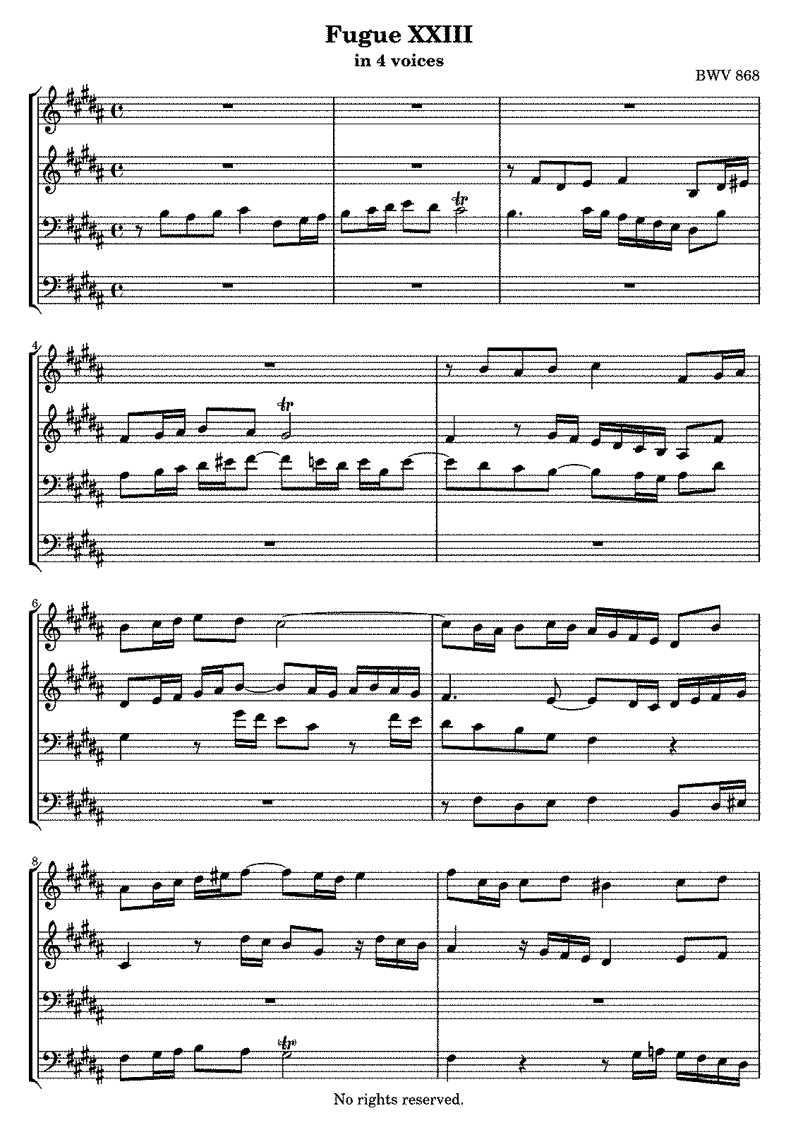 b 大调前奏曲与赋格, bwv 868 (巴赫, 约翰·塞巴斯蒂安) 