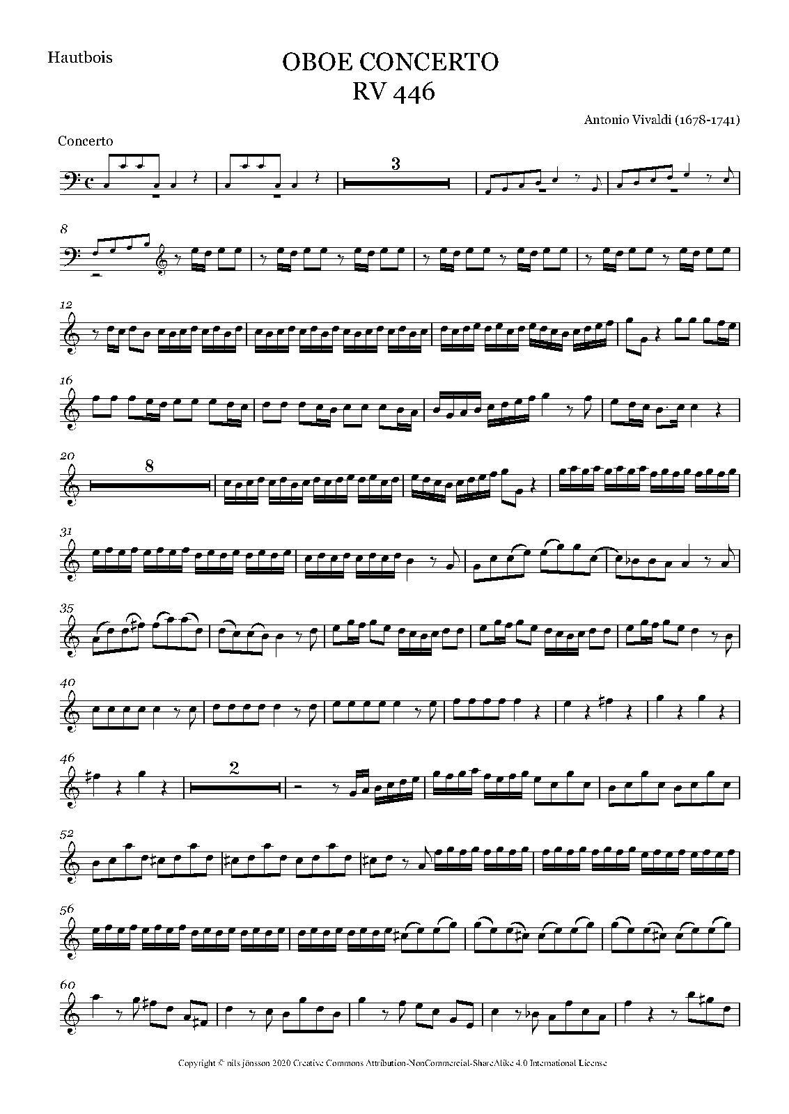 Oboe Concerto in C major, RV 446 (Vivaldi, Antonio) IMSLP