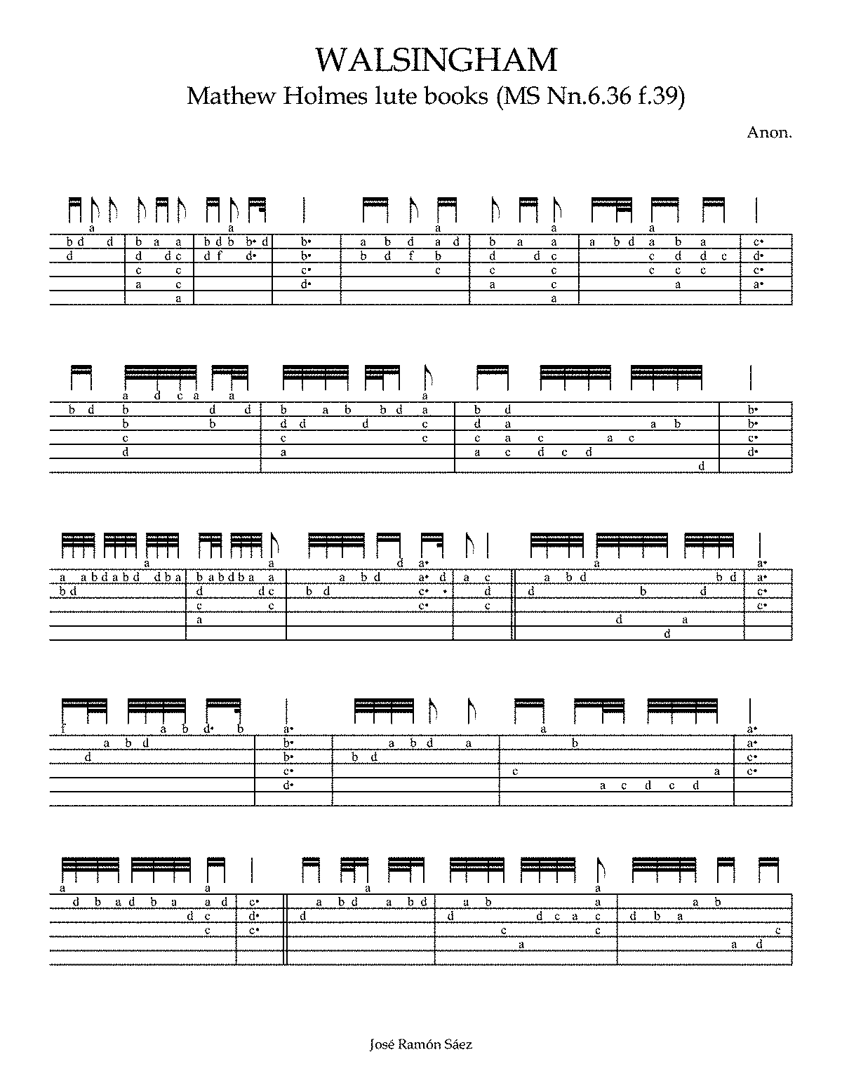 Walsingham (Anonymous) - IMSLP