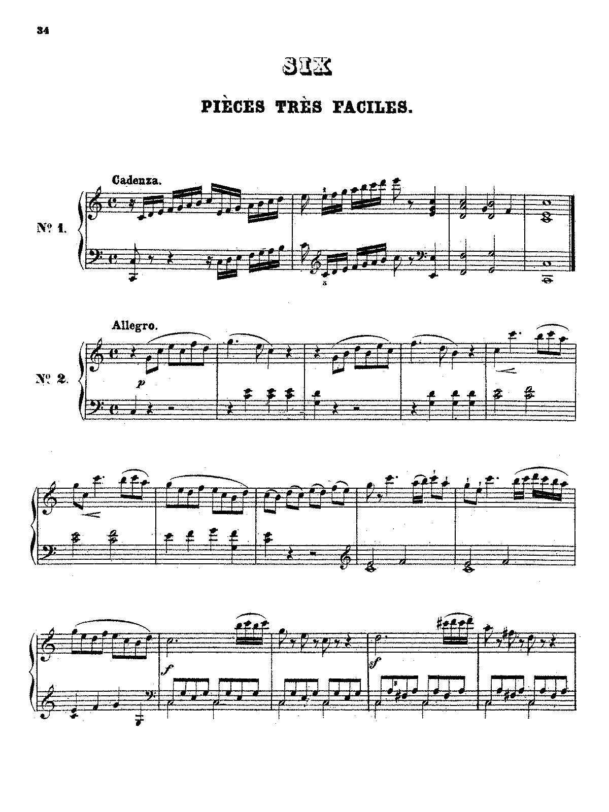6 Pièces très faciles, Op.52 (Hummel, Johann Nepomuk) - IMSLP: Free ...