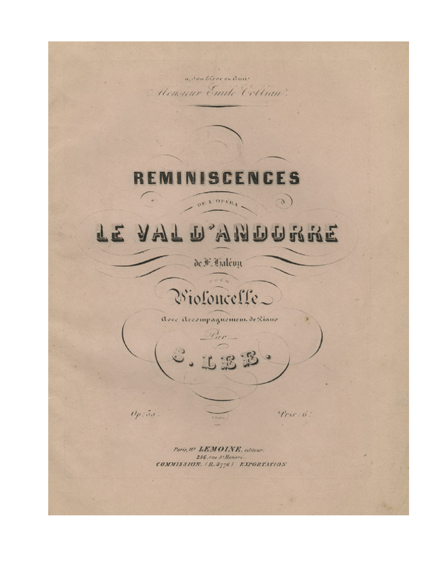 Reminiscences de l'opéra Le val d'Andorre