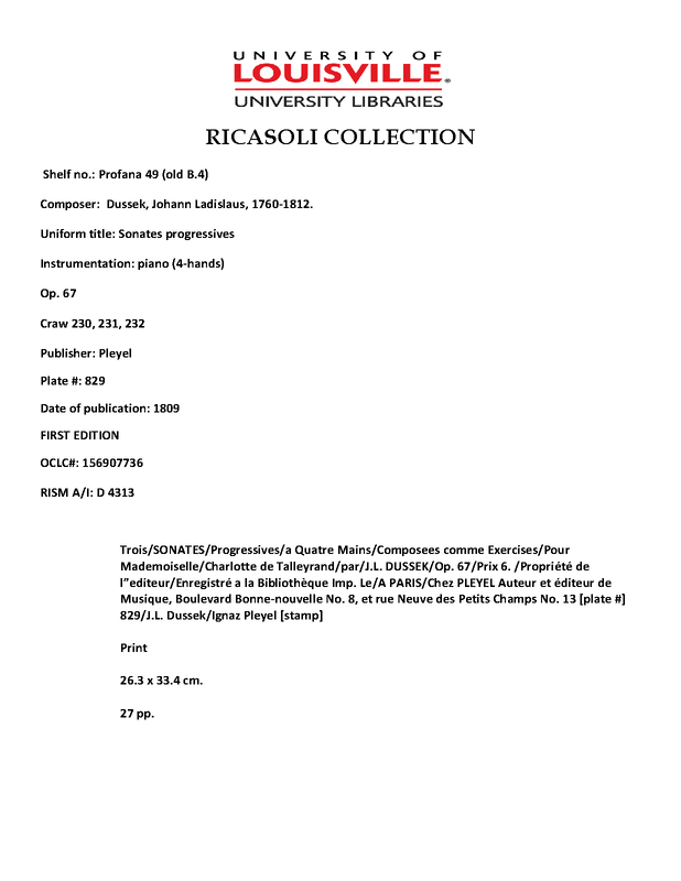 Trois Sonates progressives