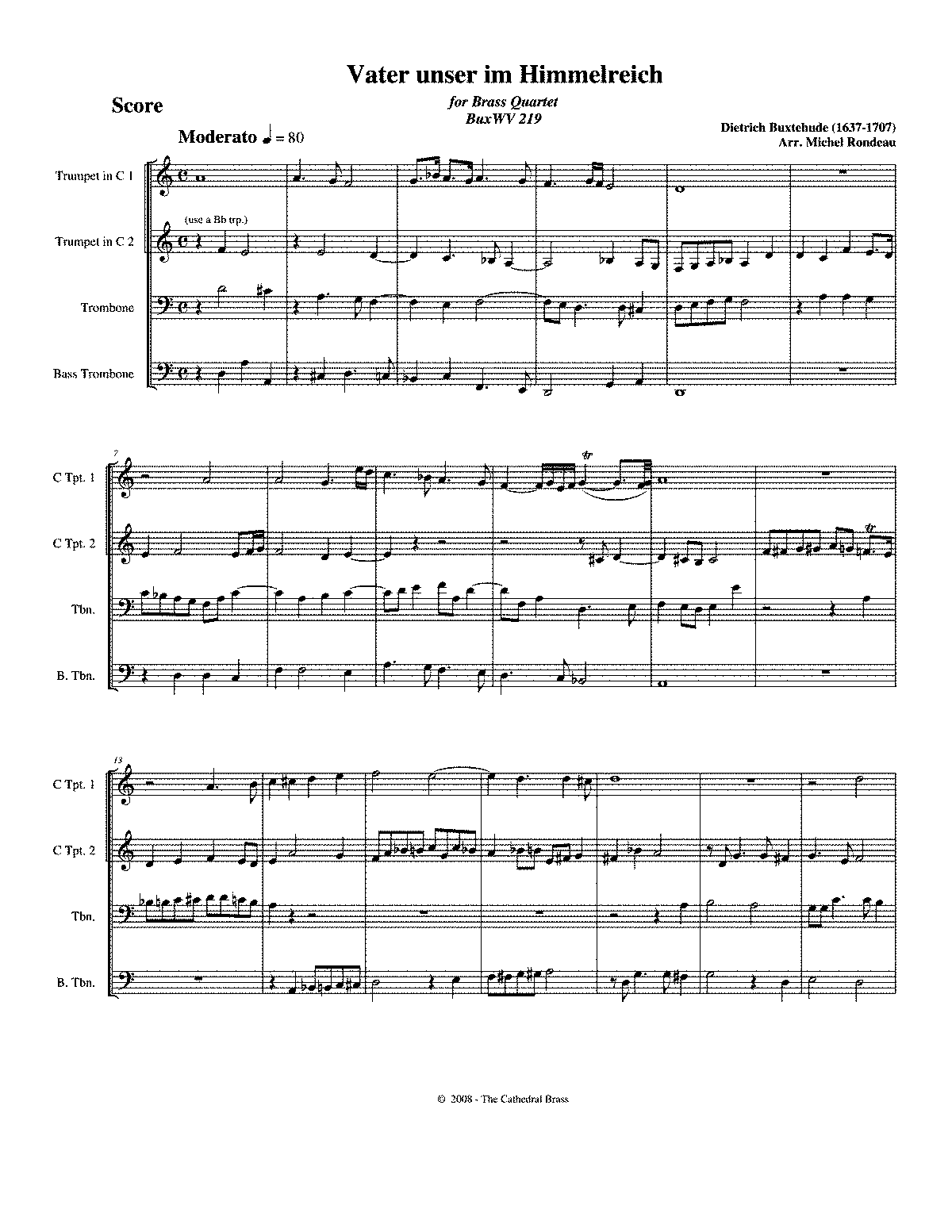 Vater unser im Himmelreich, BuxWV 219 (Buxtehude, Dietrich) - IMSLP ...