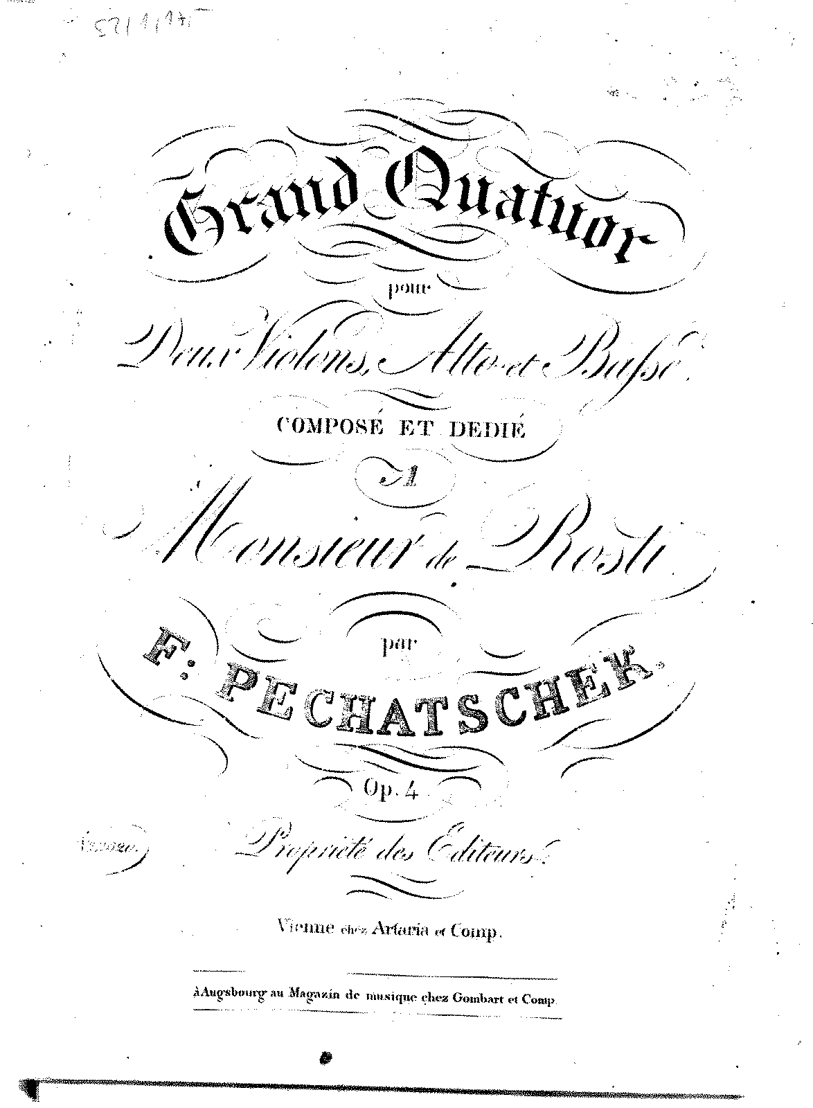 String Quartet, Op.4 (Pecháček, Franz) - IMSLP
