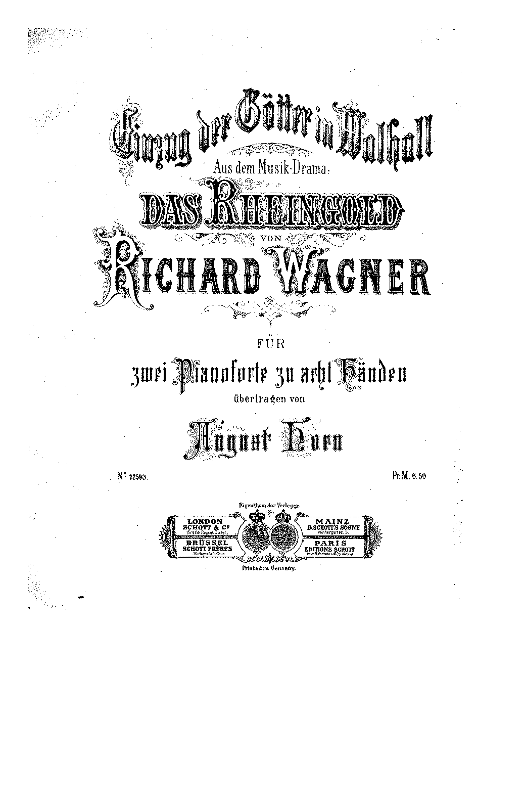 Das Rheingold, WWV 86A (Wagner, Richard) - IMSLP: Free Sheet Music PDF ...