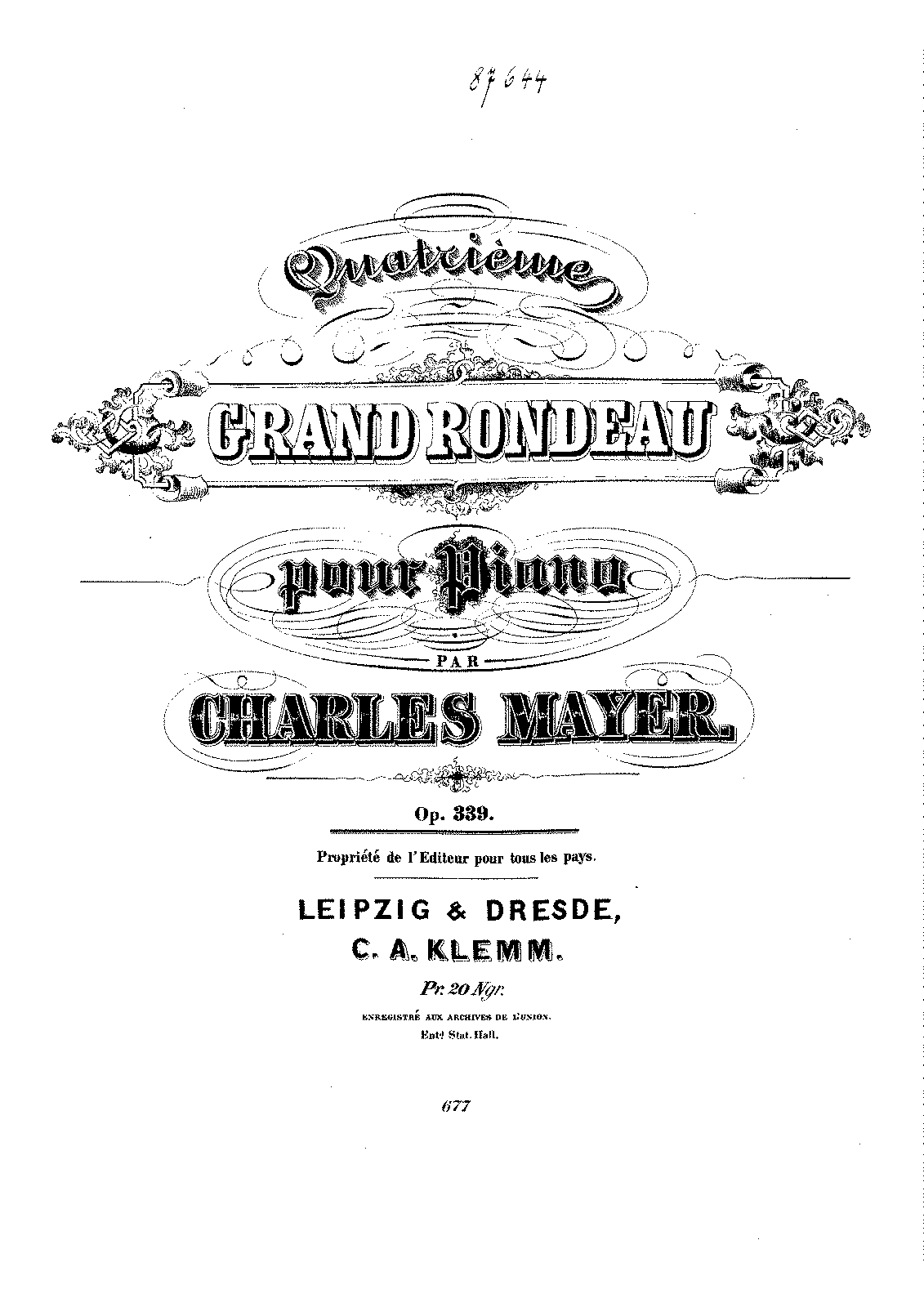 Grand Rondeau No.4, Op.339 (Mayer, Charles) - IMSLP