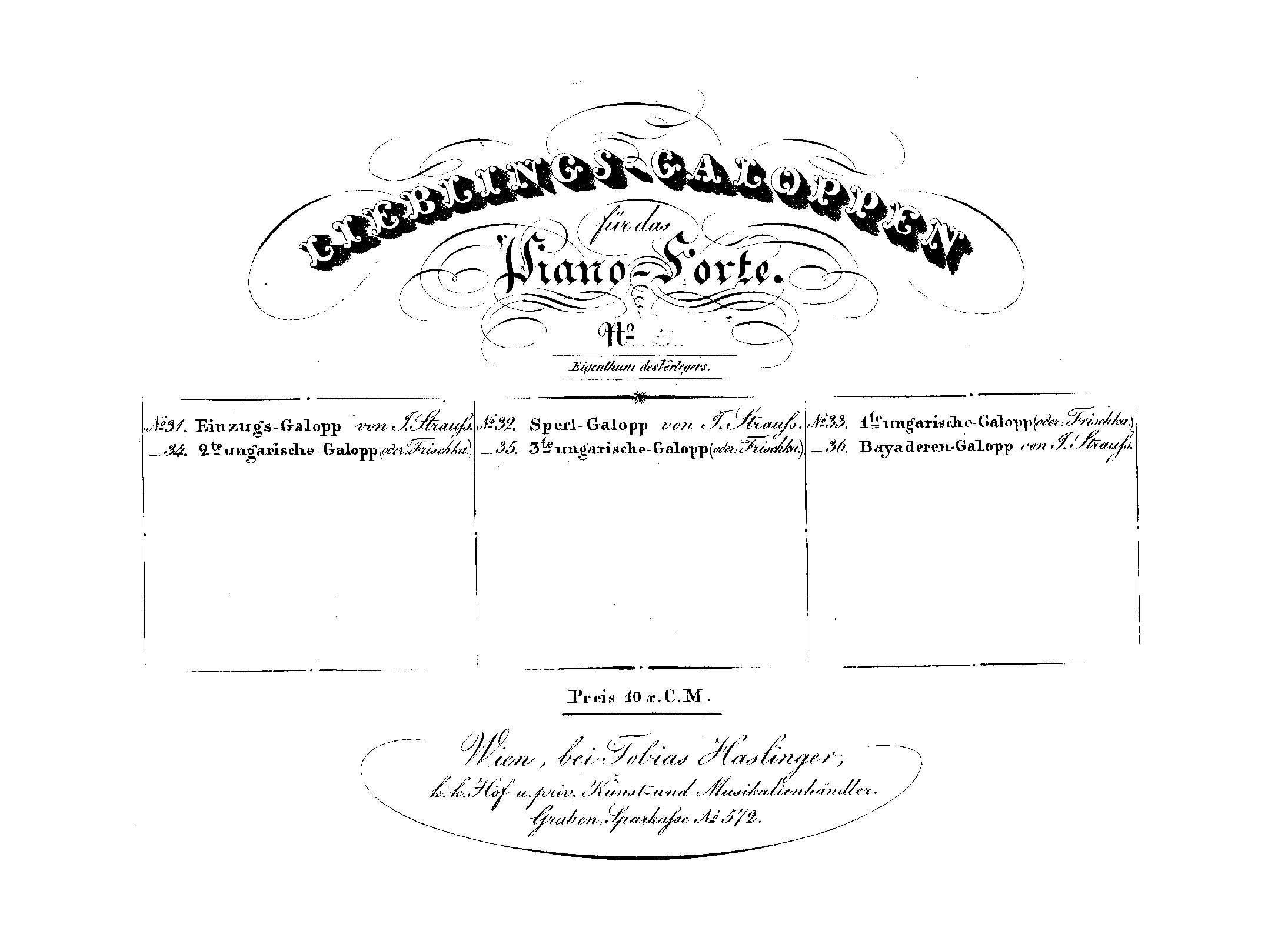 Ungarische Galoppe, Op.36