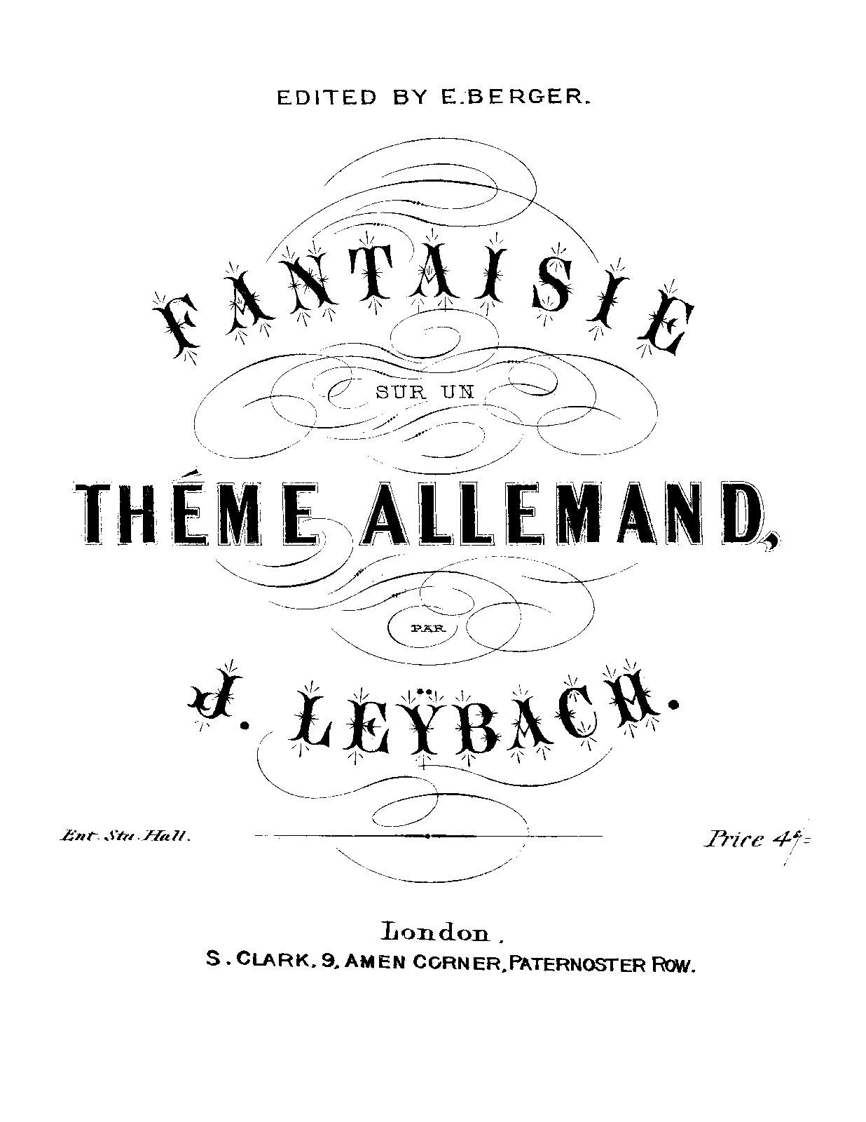 Fantaisie sur un thème allemand, Op.5 (Leybach, Ignace Xavier Joseph