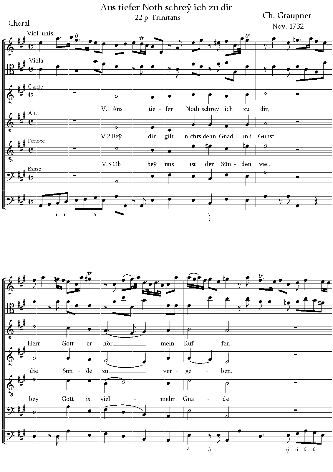 Aus tiefer Not schrei ich zu