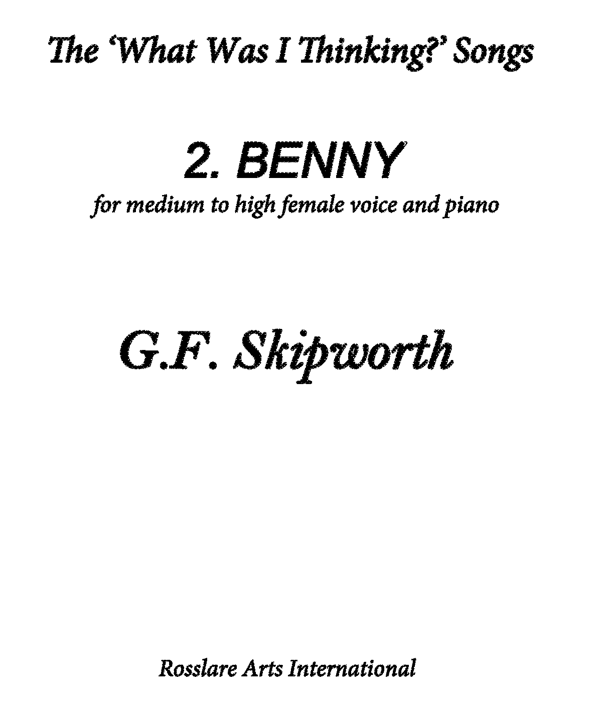 Benny (Skipworth, George F.) - IMSLP