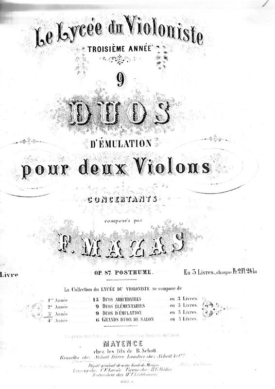 9 Duos d'émulation pour 2 Violons concertants