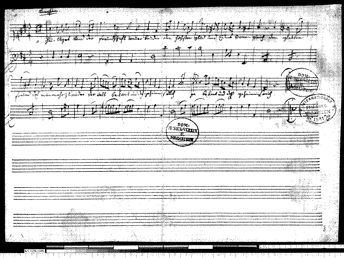 Lobegesang auf die feierliche Johannisloge, K.148∕125h (Mozart ...