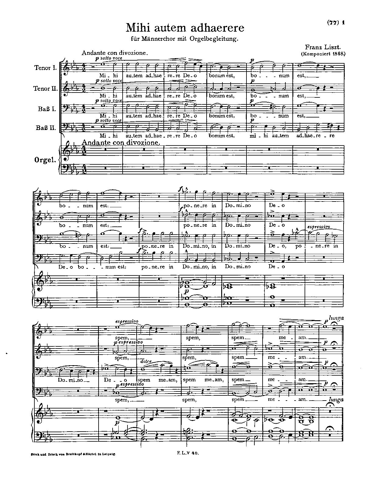 Mihi autem adhaerere