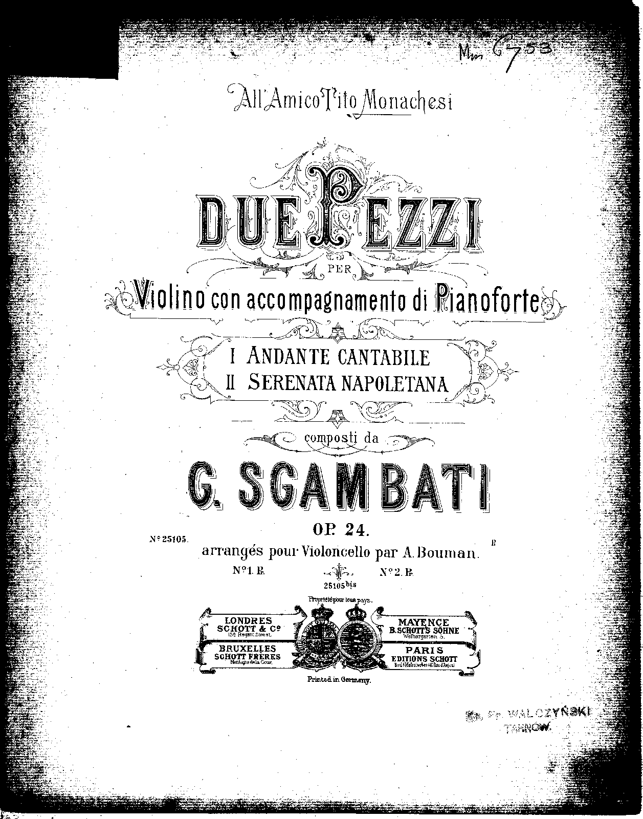 2 Pieces for Violin and Piano