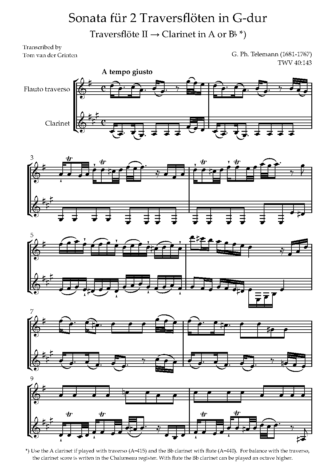 File:PMLP751303-Telemann, TWV 40-143 Duet traverso in G dur. 2e stem - clarinet in A - Full Score.pdf